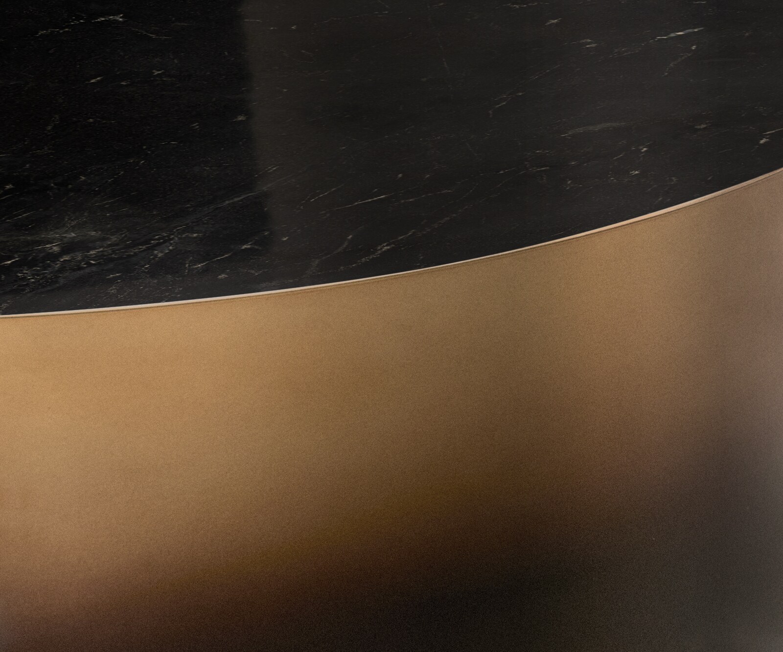 Couchtisch Alerio 90x90 cm Marmor Schwarz Silber Metall Gold Ombre 2