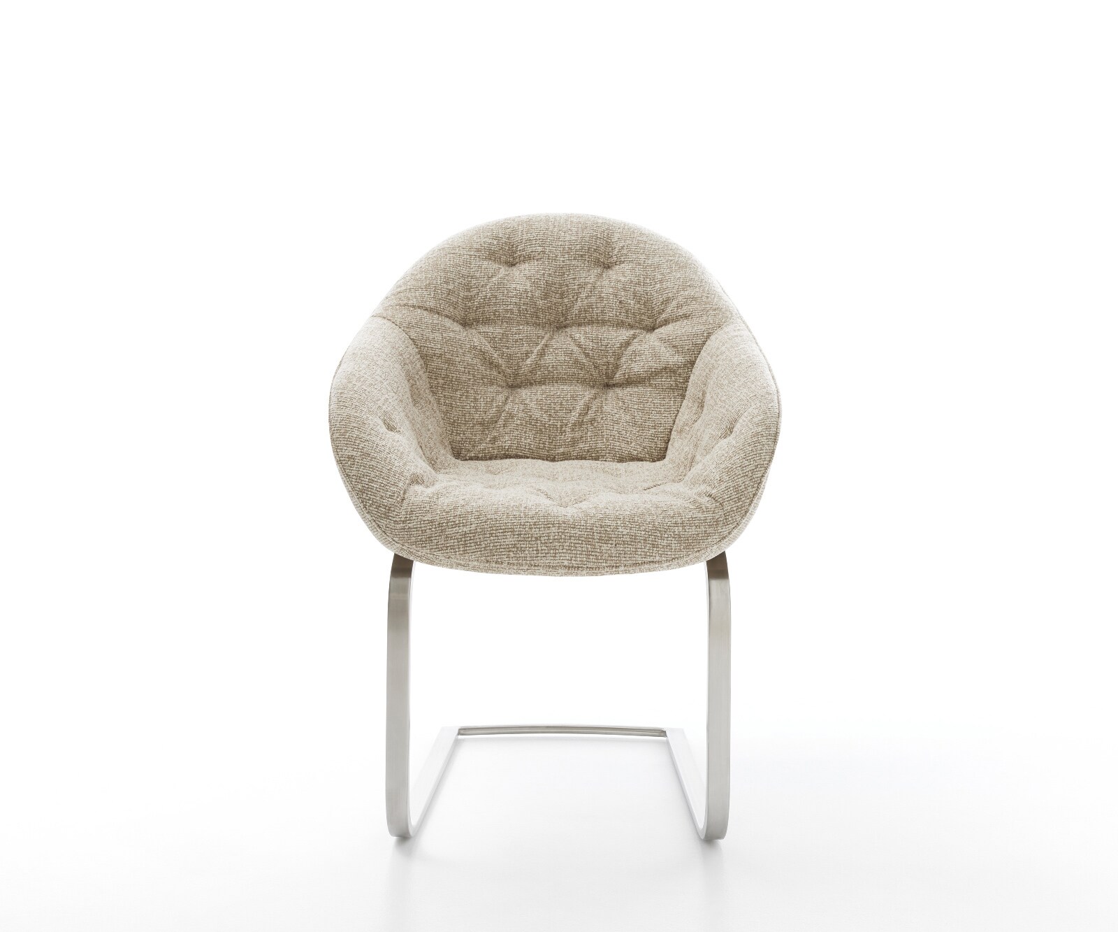 Freischwinger Gaio-Flex Webstoff Soft Beige Freischwinger flach Edelstahl 2