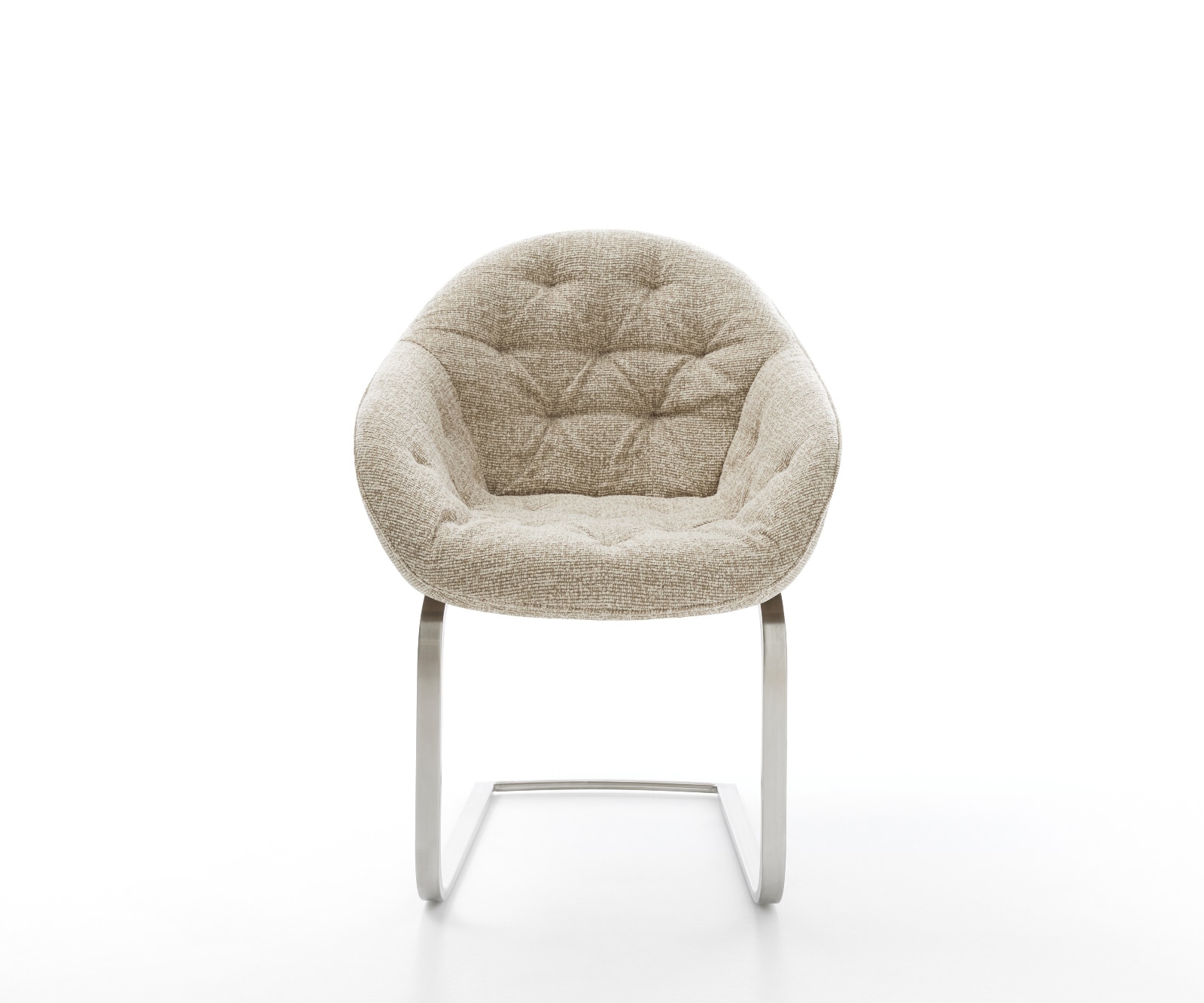 Freischwinger Gaio-Flex Webstoff Soft Beige Freischwinger flach Edelstahl 2