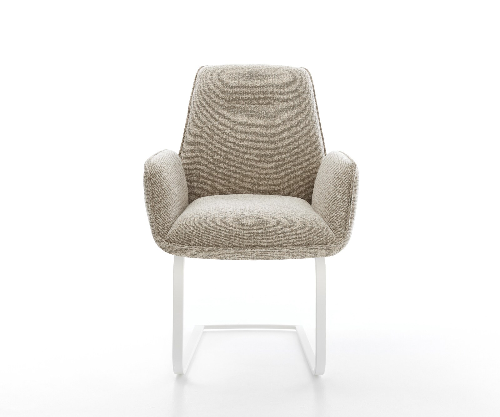 Freischwinger Zoa-Flex Webstoff Soft Beige Freischwinger flach Weiß Taschenfederkern 1