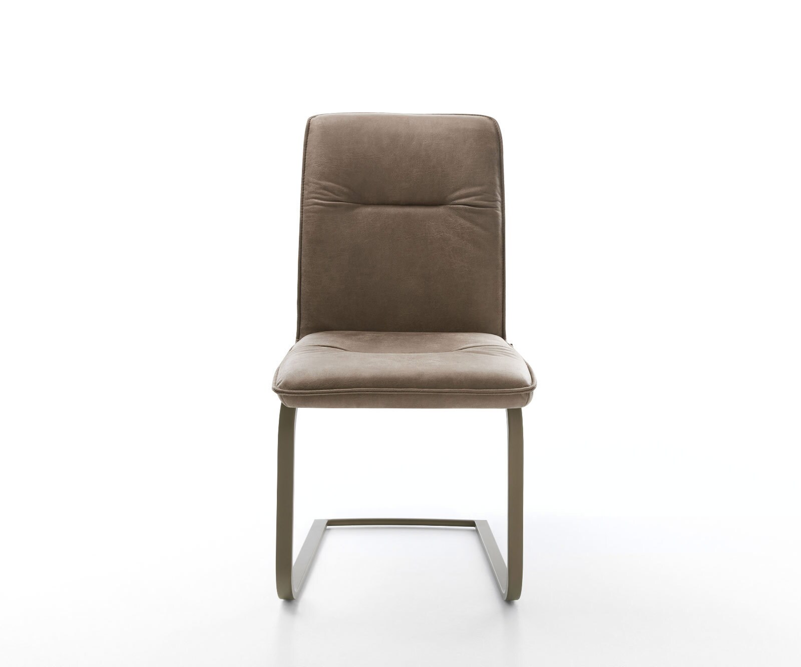 Freischwinger Vinjo-Flex Mikrofaser Taupe Vintage Freischwinger flach Effektfinish Titan 1