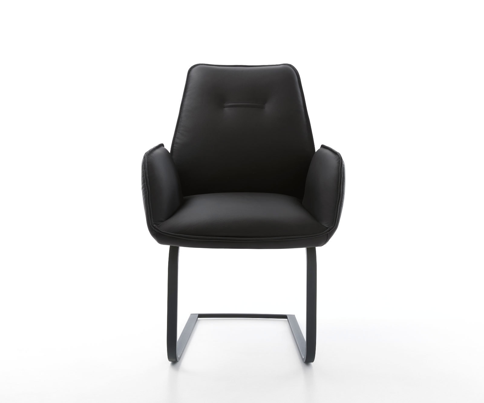 Freischwinger Zoa-Flex Echt-Leder Schwarz Freischwinger flach Schwarz Taschenfederkern 1