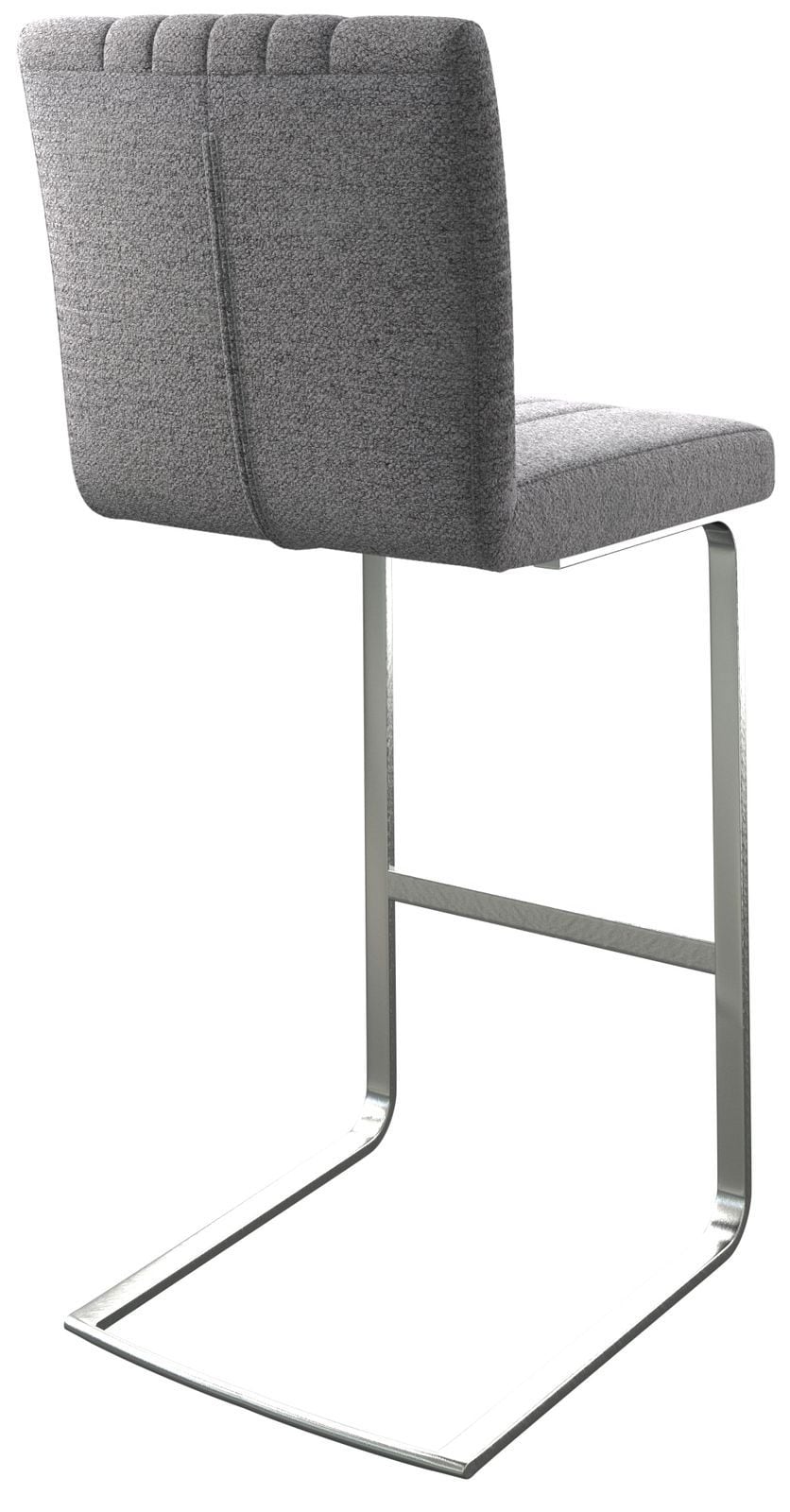 Barstuhl Luiga-Flex Strukturstoff Hellgrau Freischwinger flach Edelstahl 4 Barstuhl Luiga-Flex Strukturstoff Hellgrau Freischwinger flach Edelstahl 4