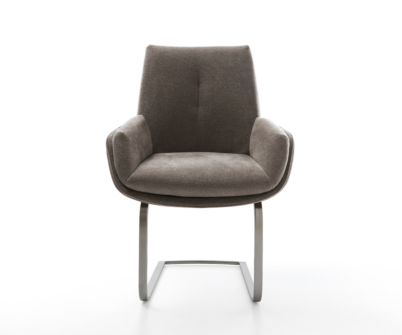 Freischwinger Clea-Flex Strukturstoff Soft Taupe Freischwinger flach Graphit 1