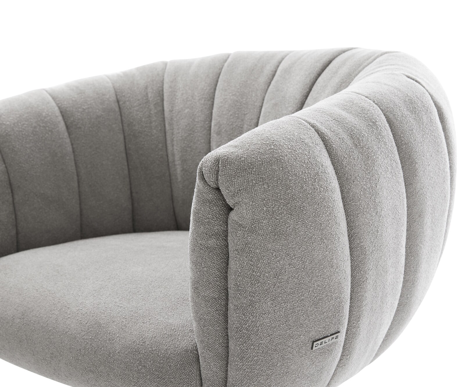Freischwinger Jada-Flex Strukturstoff Soft Grau Freischwinger flach Effektfinish Titan Taschenfederkern 4