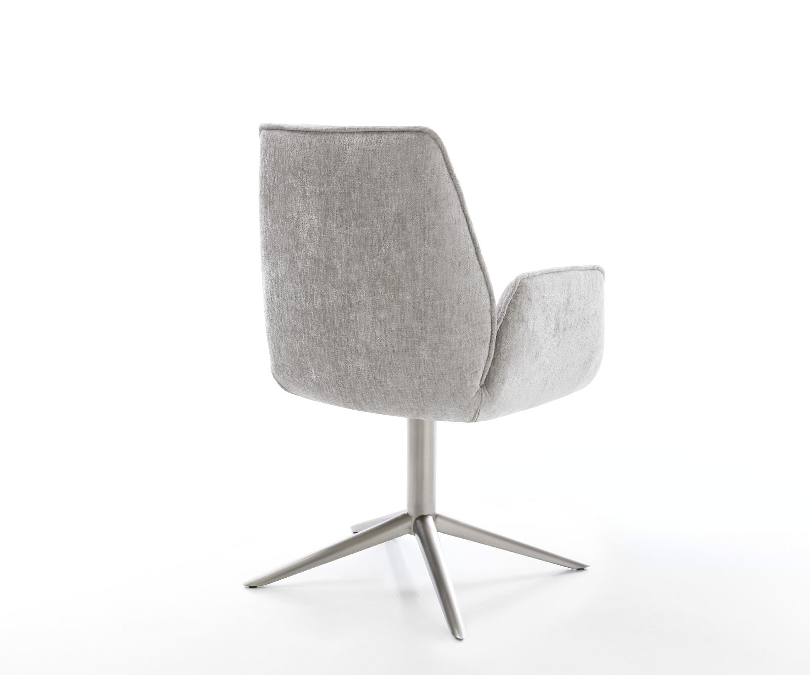 Drehstuhl Zoa-Flex Chenille Silbergrau Fußkreuz Edelstahl 360° drehbar Wippfunktion Taschenfederkern 4 Drehstuhl Zoa-Flex Chenille Silbergrau Fußkreuz Edelstahl 360° drehbar Wippfunktion Taschenfederkern 4