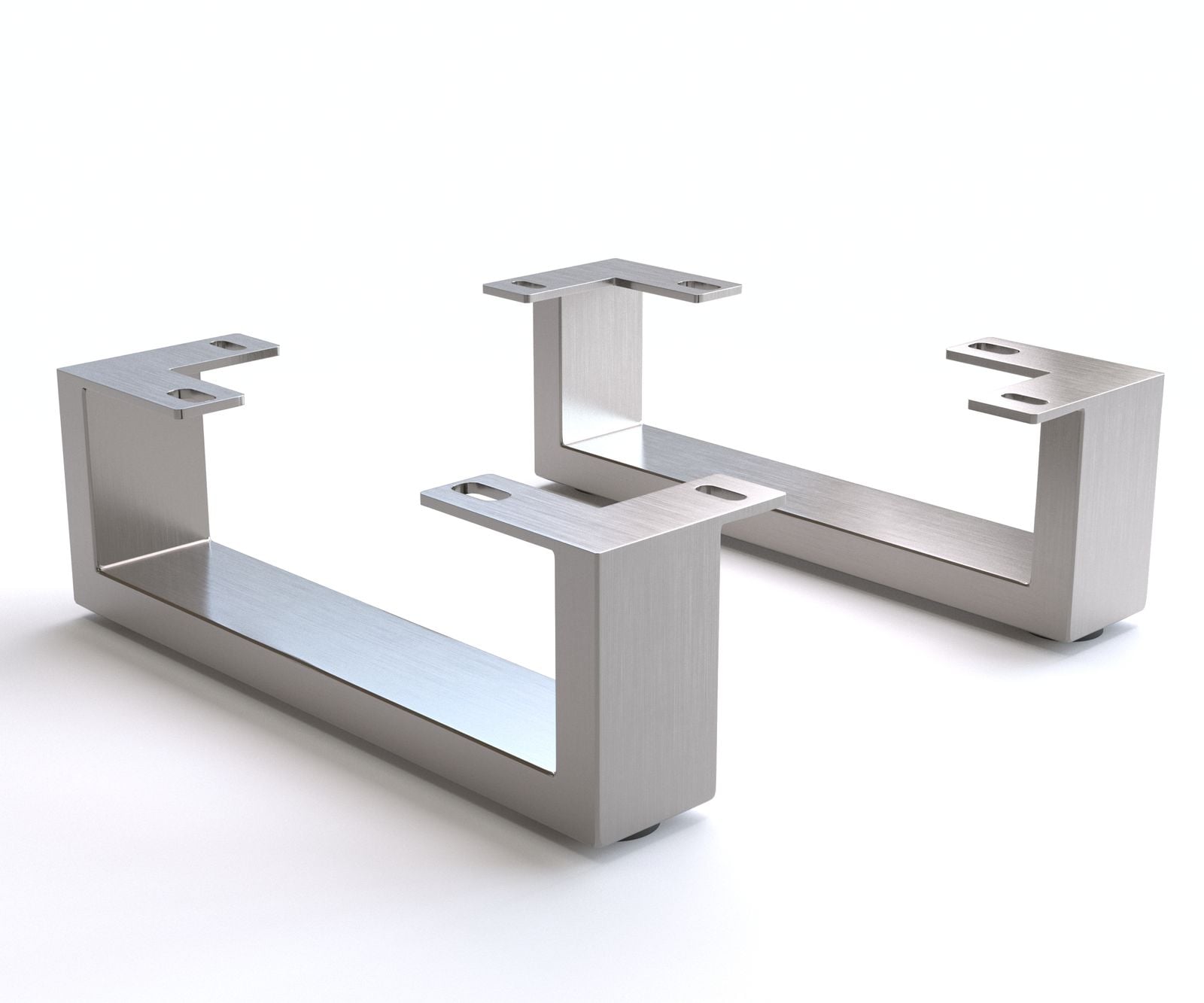 Fuß Kufe 12,5 cm Edelstahl gebürstet für Kastenmöbel der Tiefe 45 cm (2er Set) Fuß Kufe 12,5 cm Edelstahl gebürstet für Kastenmöbel der Tiefe 45 cm (2er Set)