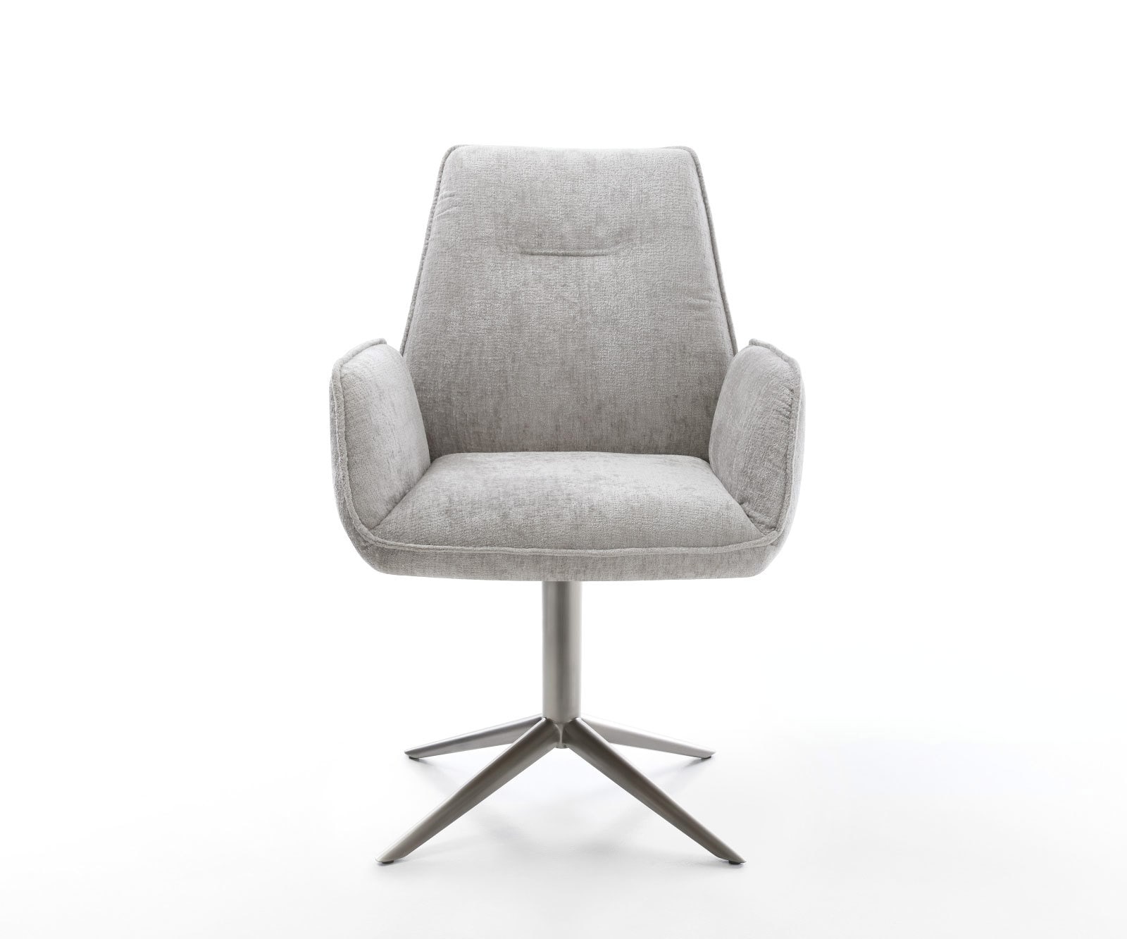 Drehstuhl Zoa-Flex Chenille Silbergrau Fußkreuz Graphit 360° drehbar Wippfunktion Taschenfederkern 2