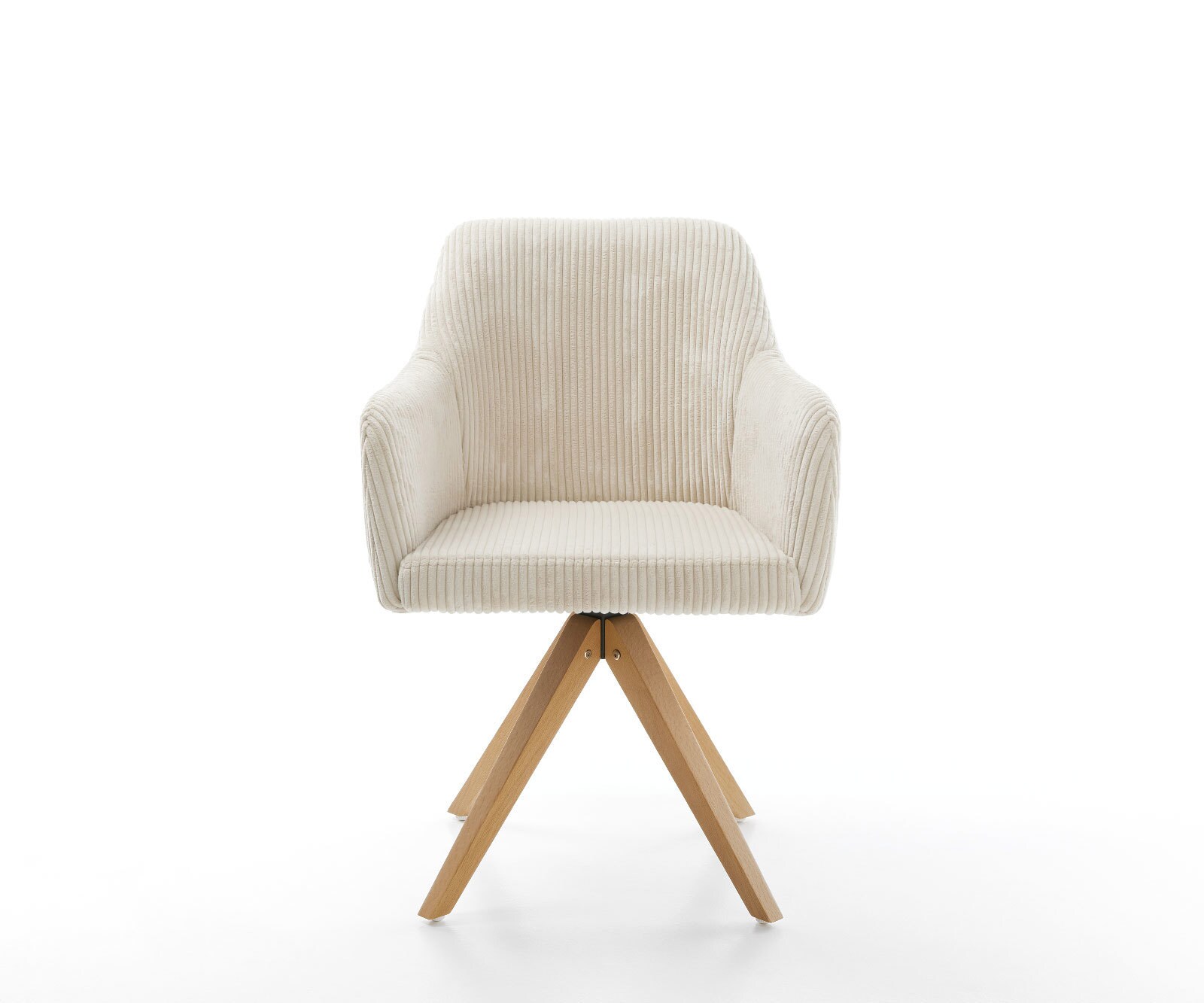 Esszimmerstuhl Greg-Flex Cord Beige Holzgestell kantig Natur Taschenfederkern 2