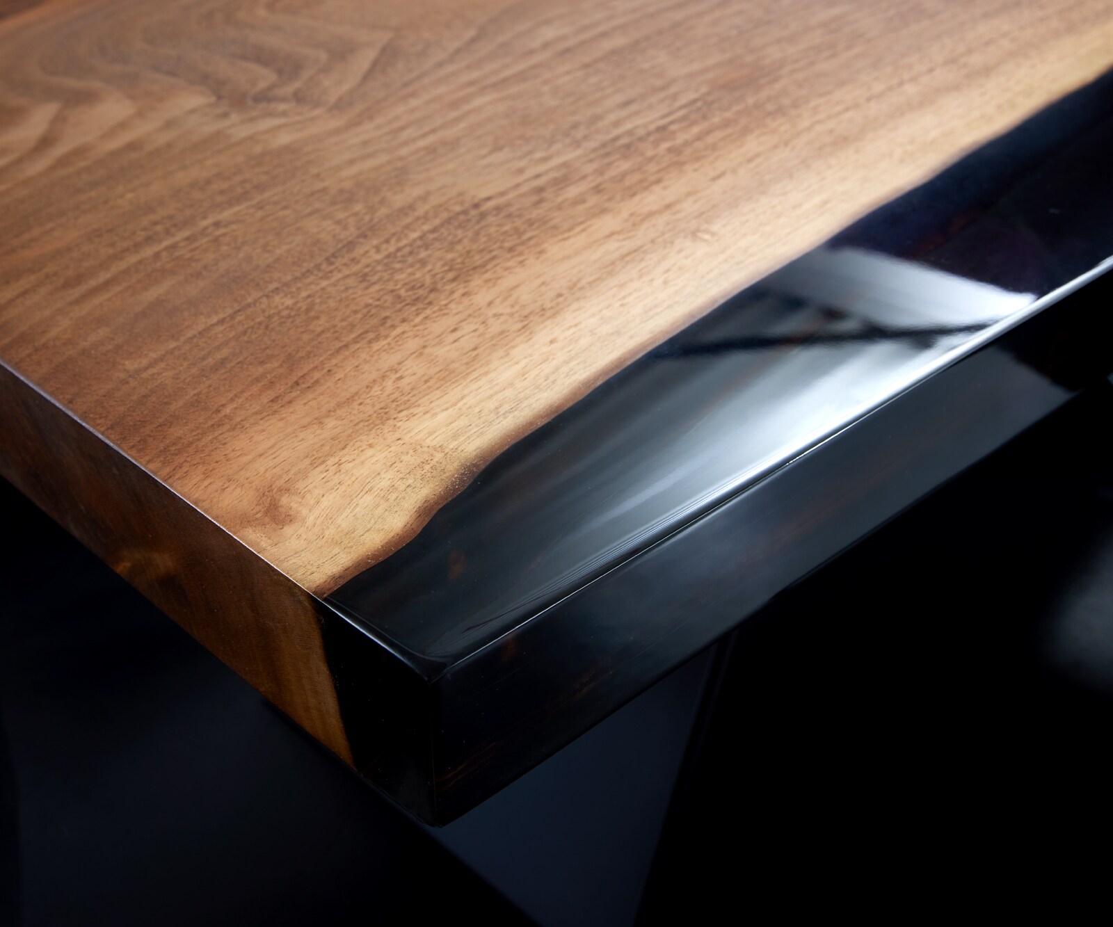 Tischplatte Nussbaum Natur 180 cm Epoxid Unikat Nr. 33706 4
