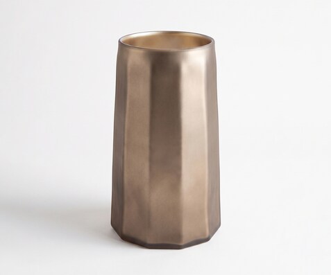 Vase Octara B21 x T21 x H35 cm Glas Opal Gegossen