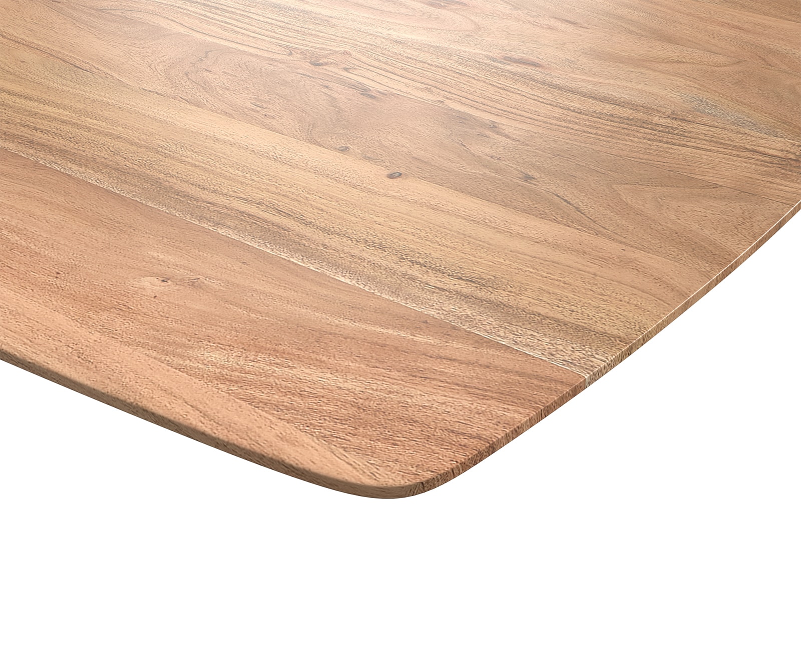 Esstisch Edge Boot 180x90 Akazie Natur Edelstahl Breit Schweizer Kante 4 Esstisch Edge Boot 180x90 Akazie Natur Edelstahl Breit Schweizer Kante 4