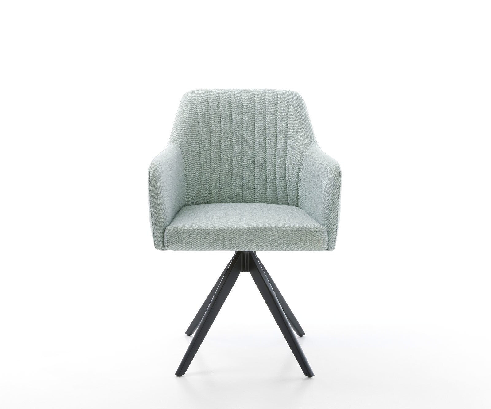 Drehstuhl Greg-Flex Stripes Mint Kreuzgestell kantig Schwarz 180° drehbar 1