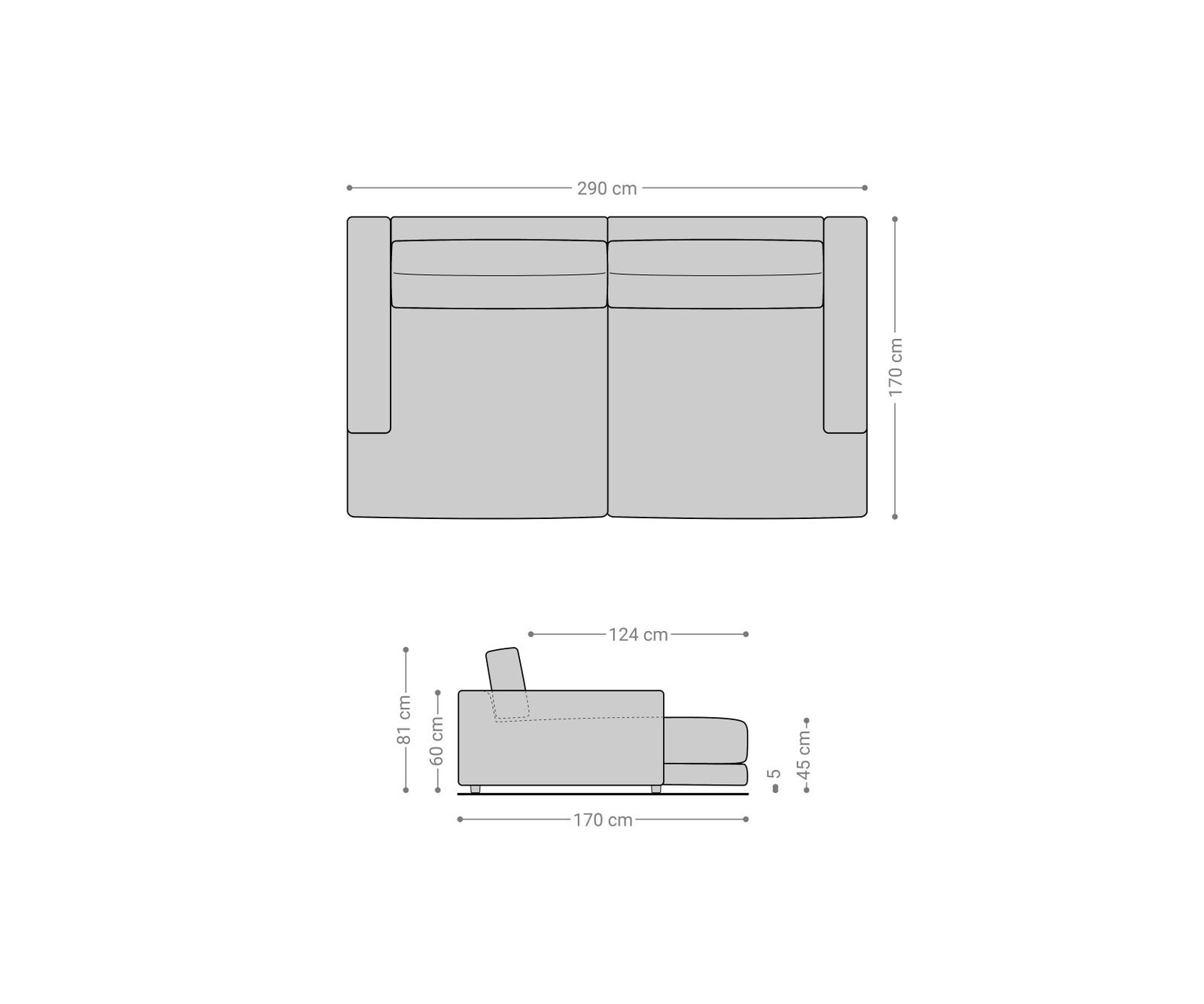 Big-Sofa Cubico 290x170 cm Samt Olive 6