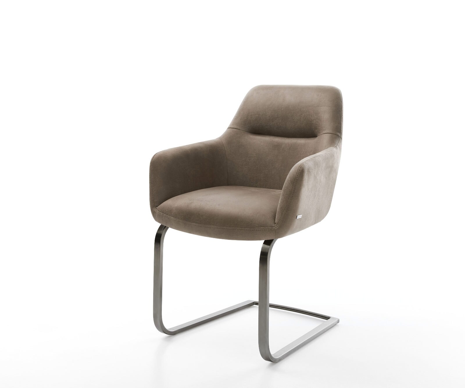 Freischwinger Pejo-Flex Mikrofaser Taupe Vintage Freischwinger flach Graphi günstig online kaufen