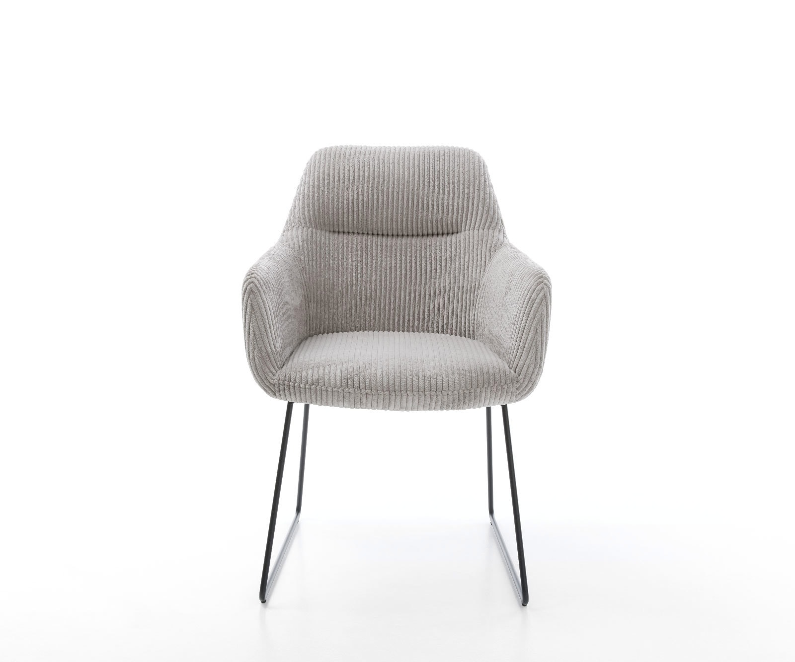 Esszimmerstuhl Pejo-Flex Cord Silbergrau Kufengestell Schwarz Taschenfederkern 2