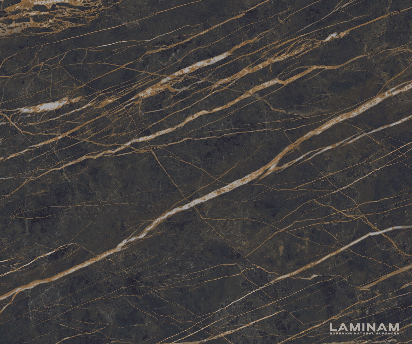 Esstisch Edge 300x100 Keramik Laminam®Noir Desir Braun Estelar rund Edelstahl 3