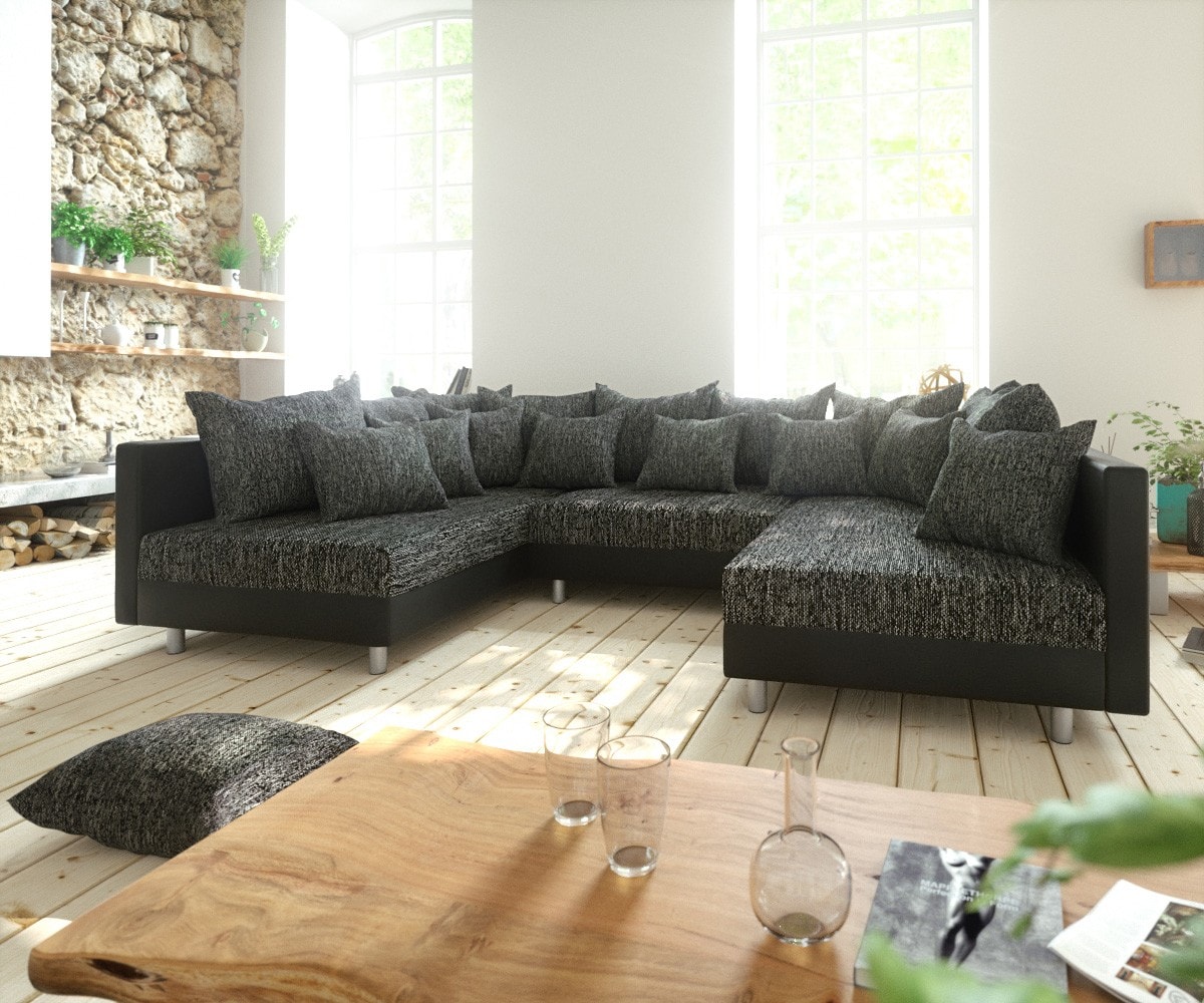 Wohnlandschaft Clovis Schwarz Modularsofa Modulsystem Wohnlandschaft Clovis Schwarz Modularsofa Modulsystem
