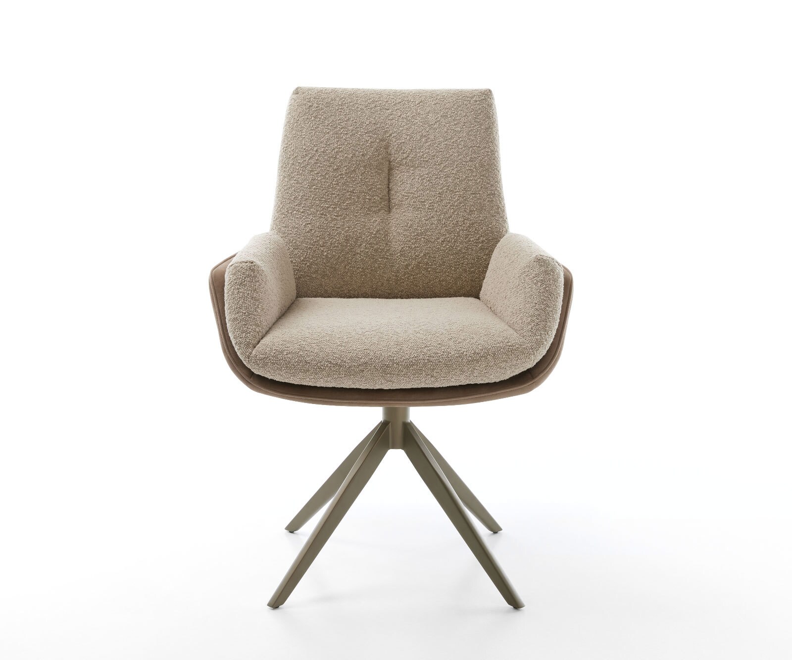 Drehstuhl Clea-Flex Materialmix Schlamm Kreuzgestell breit Effektfinish Titan 360° drehbar 1