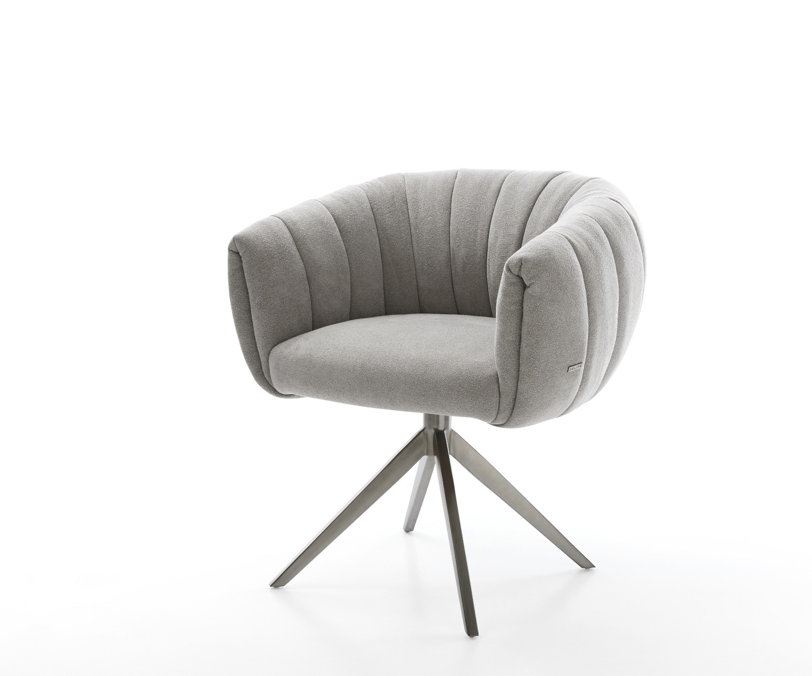 Drehstuhl Jada-Flex Strukturstoff Soft Grau Kreuzgestell breit Graphit 360° günstig online kaufen