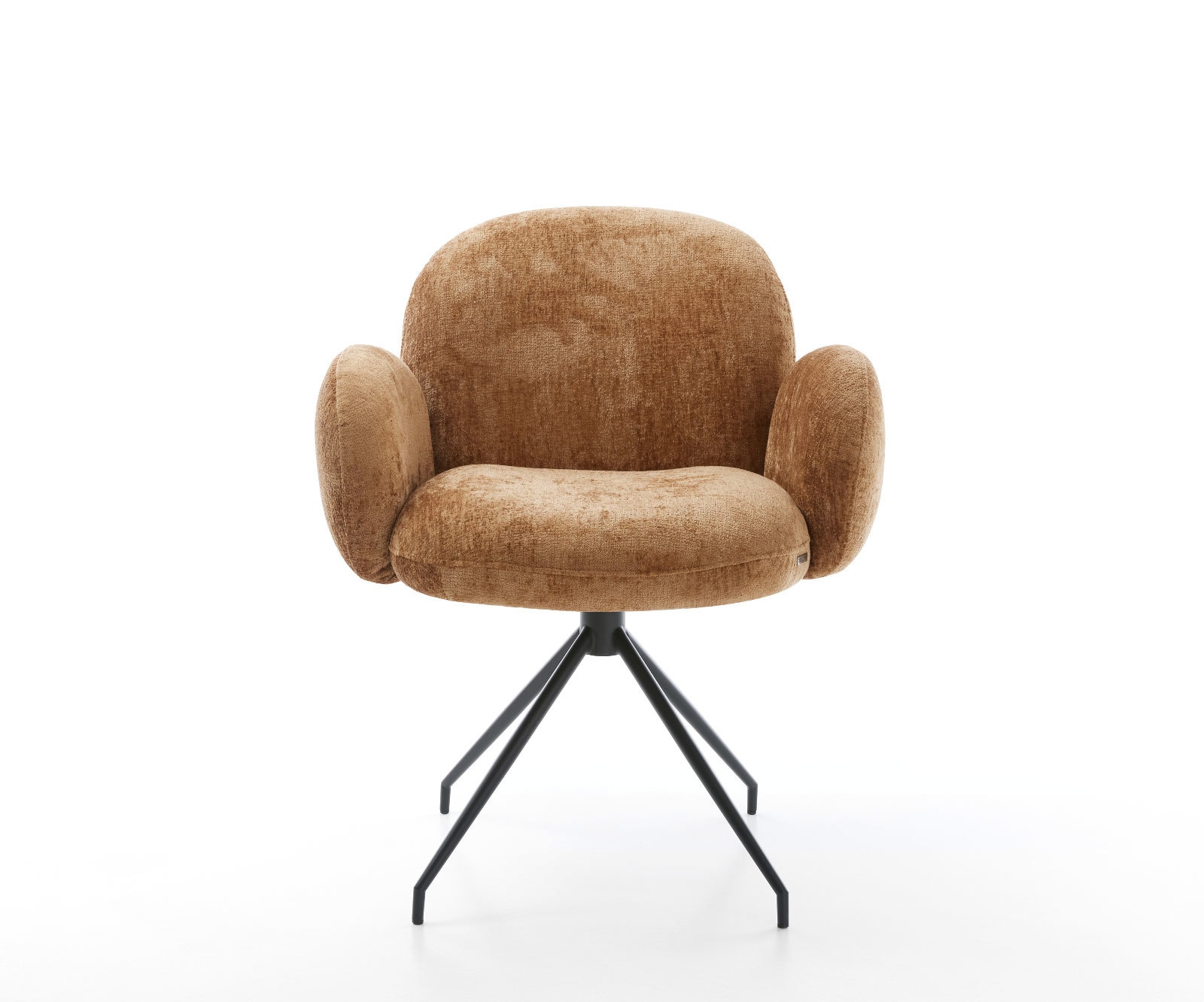 Drehstuhl Nube-Flex mit Armlehnen Chenille Rost Kreuzgestell konisch Schwarz 180° drehbar Taschenfederkern 1 Drehstuhl Nube-Flex mit Armlehnen Chenille Rost Kreuzgestell konisch Schwarz 180° drehbar Taschenfederkern 1