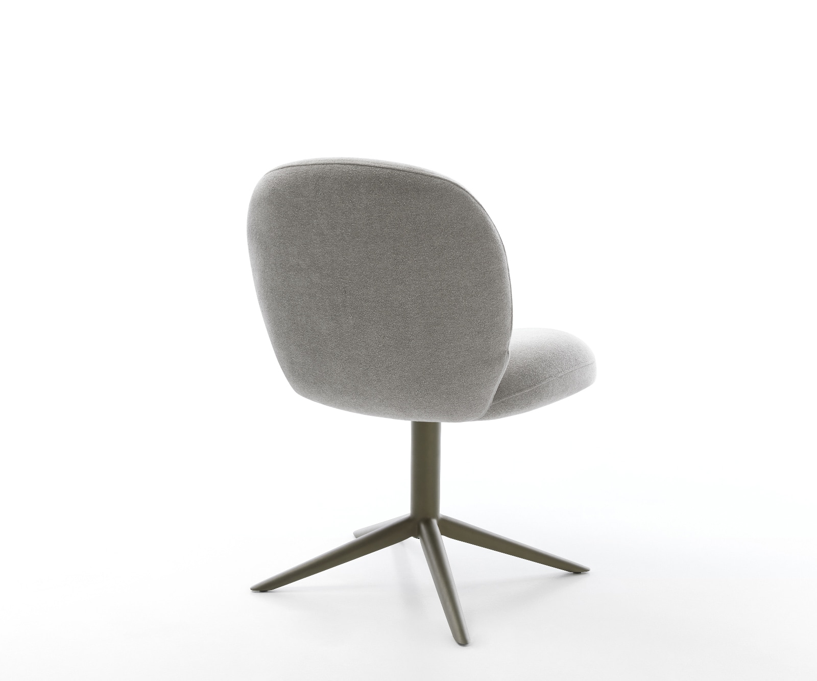 Drehstuhl Nube-Flex Strukturstoff Soft Grau Fußkreuz Effektfinish Titan 360° drehbar Wippfunktion Taschenfederkern 4