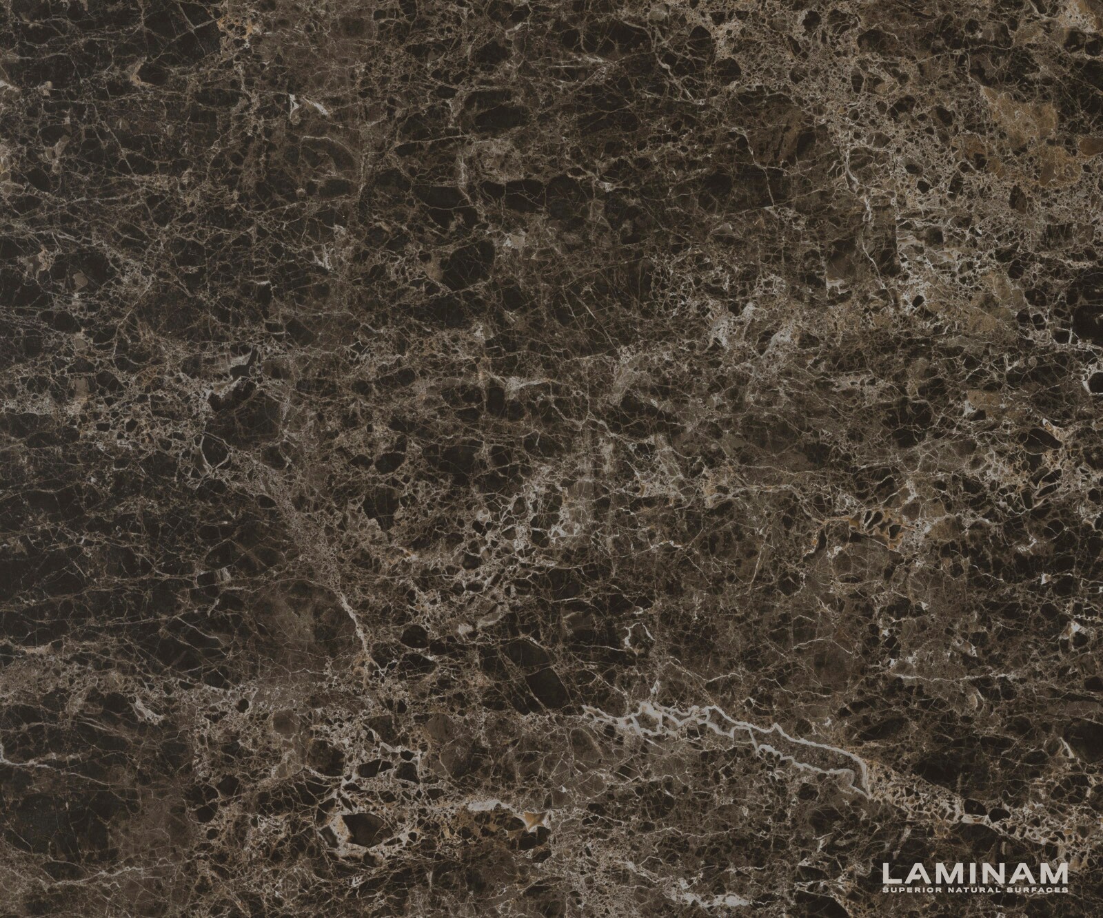 Lowboard Cuor 220 cm Keramik Laminam® Emperador Extra Lucidato Dunkelbraun 1 Klappe 2 Schubfächer Fuß Schwebeoptik Edelstahl 2