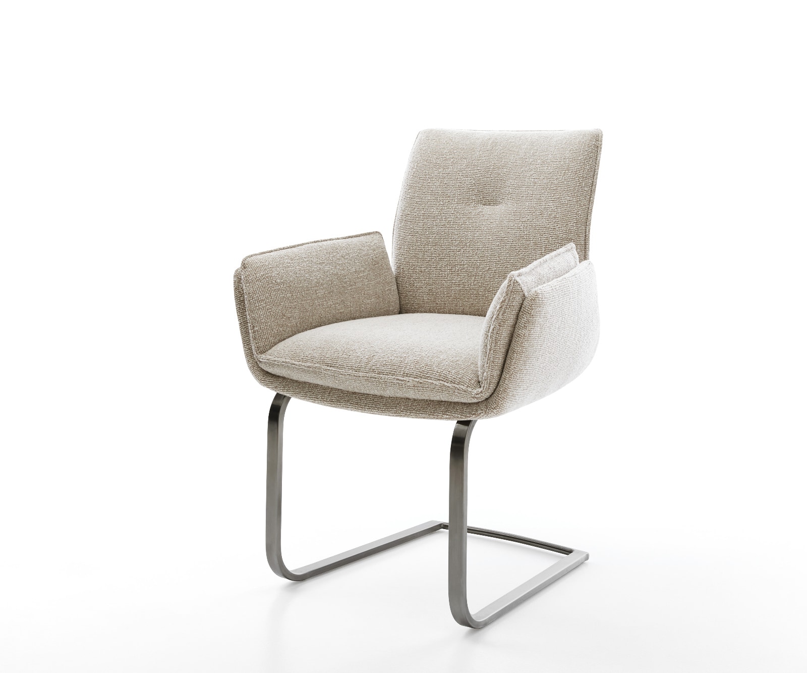 Freischwinger Nela-Flex Webstoff Soft Beige Freischwinger flach Graphit
