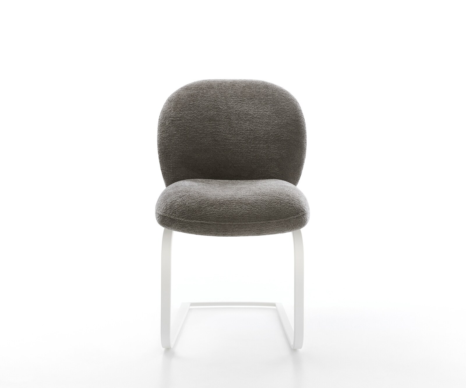 Freischwinger Nube-Flex Bouclé Soft Schlamm Freischwinger flach Weiß Taschenfederkern 1
