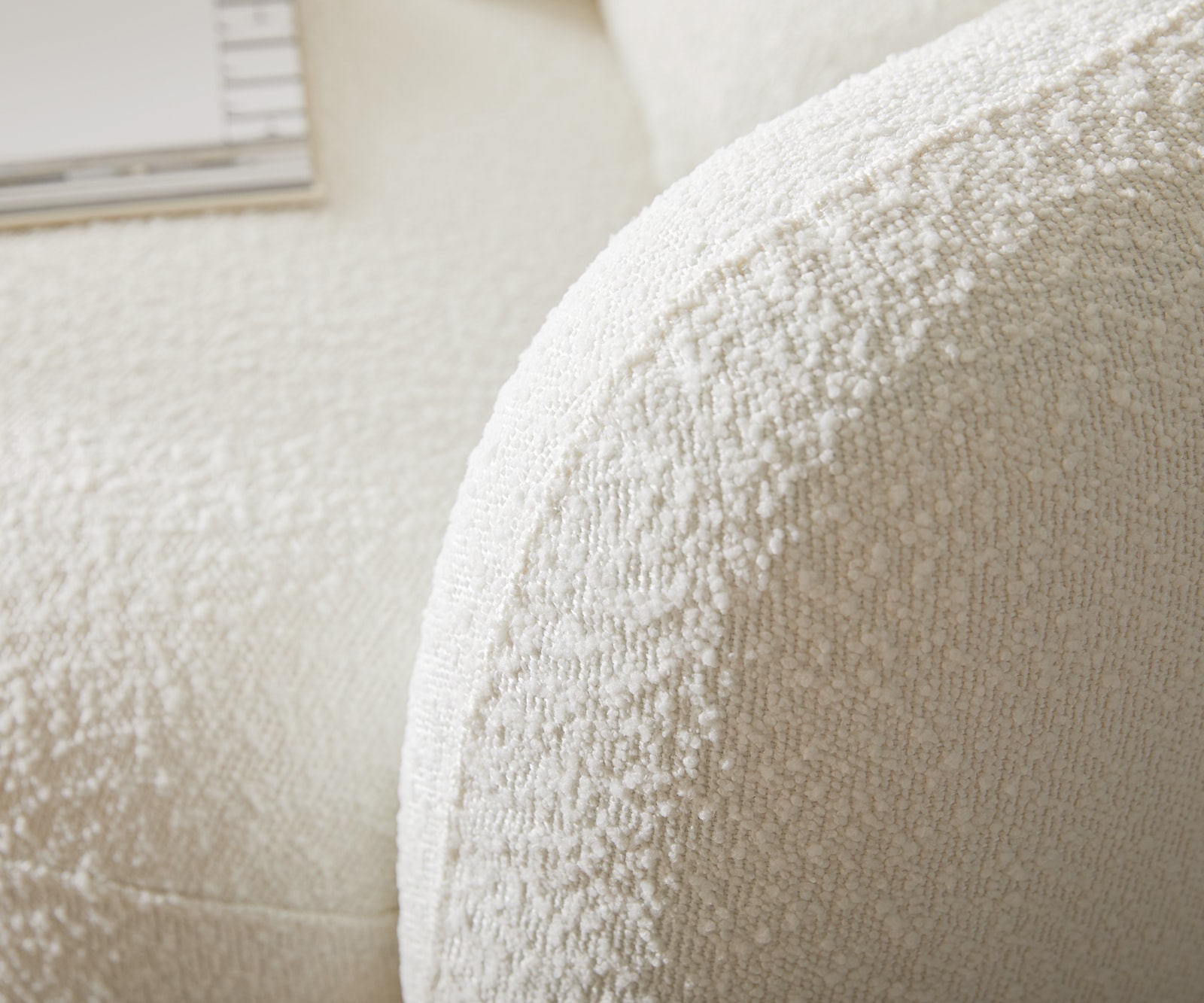 3-Sitzer Larna 260x120 cm Bouclé Creme-Weiß 1 3-Sitzer Larna 260x120 cm Bouclé Creme-Weiß 1