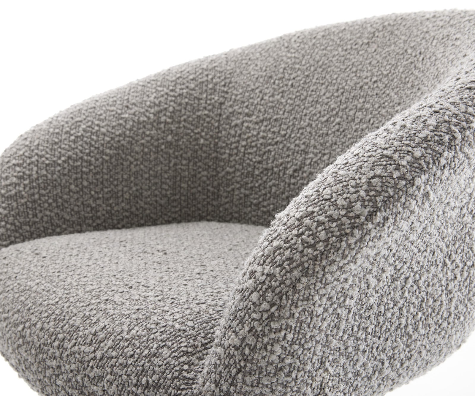 Drehstuhl Vinka-Flex mit Armlehnen Bouclé Silbergrau Kreuzgestell breit Effektfinish Titan 360° drehbar Wippfunktion Taschenfederkern 3 Drehstuhl Vinka-Flex mit Armlehnen Bouclé Silbergrau Kreuzgestell breit Effektfinish Titan 360° drehbar Wippfunktion Taschenfederkern 3