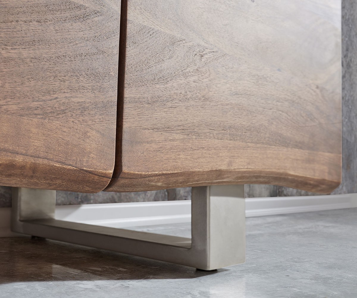 Sideboard Live-Edge 147 cm Akazie Braun 3 Türen 3 Schübe 6 Sideboard Live-Edge 147 cm Akazie Braun 3 Türen 3 Schübe 6