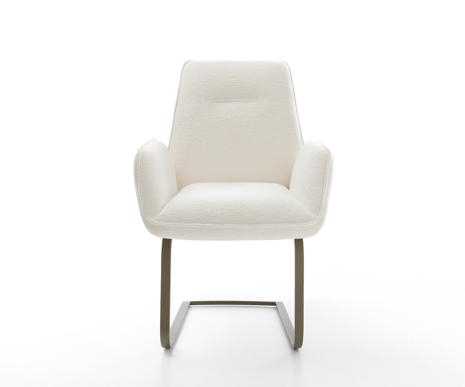 Freischwinger Zoa-Flex Bouclé Soft Beige Freischwinger flach Effektfinish Titan Taschenfederkern 2