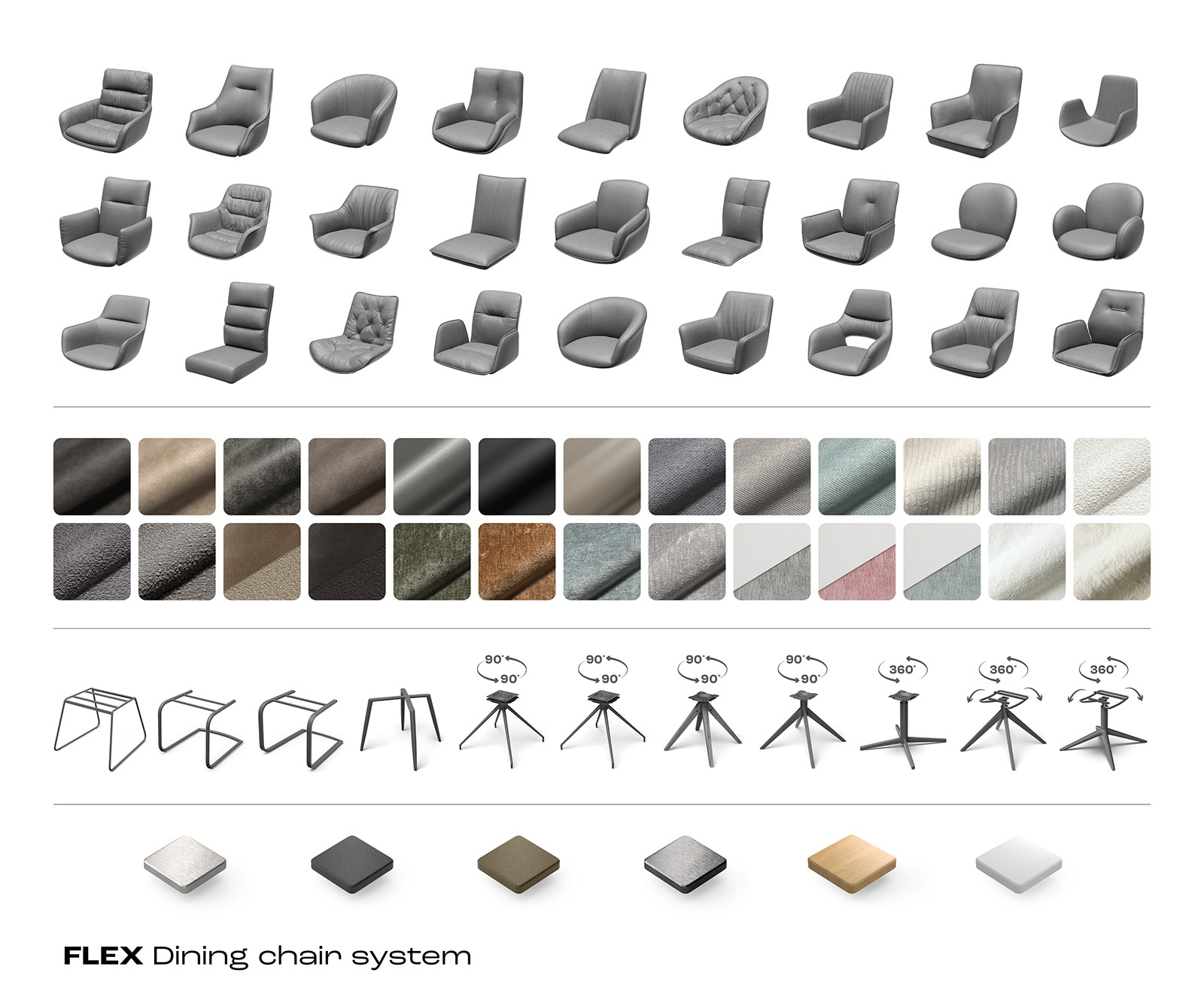 Freischwinger Lelio-Flex Mikrofaser Taupe Vintage Freischwinger flach Graphit Taschenfederkern 6