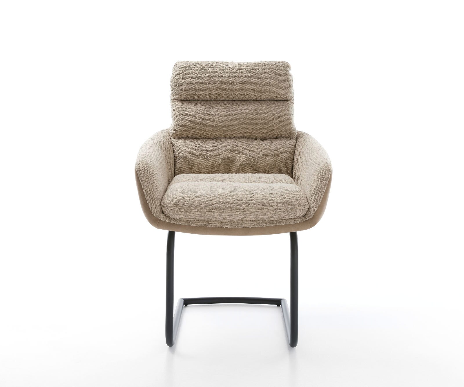 Freischwinger Abelia-Flex mit Armlehnen Materialmix Schlamm Freischwinger rund Schwarz 1 Freischwinger Abelia-Flex mit Armlehnen Materialmix Schlamm Freischwinger rund Schwarz 1