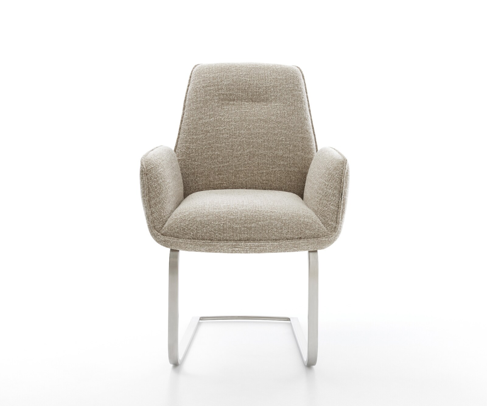 Freischwinger Zoa-Flex Webstoff Soft Beige Freischwinger flach Edelstahl Taschenfederkern 2