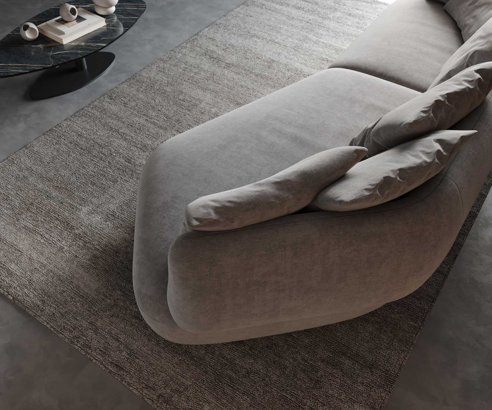 Sofa Roya 320x140 cm Mikrofaser Grau 6