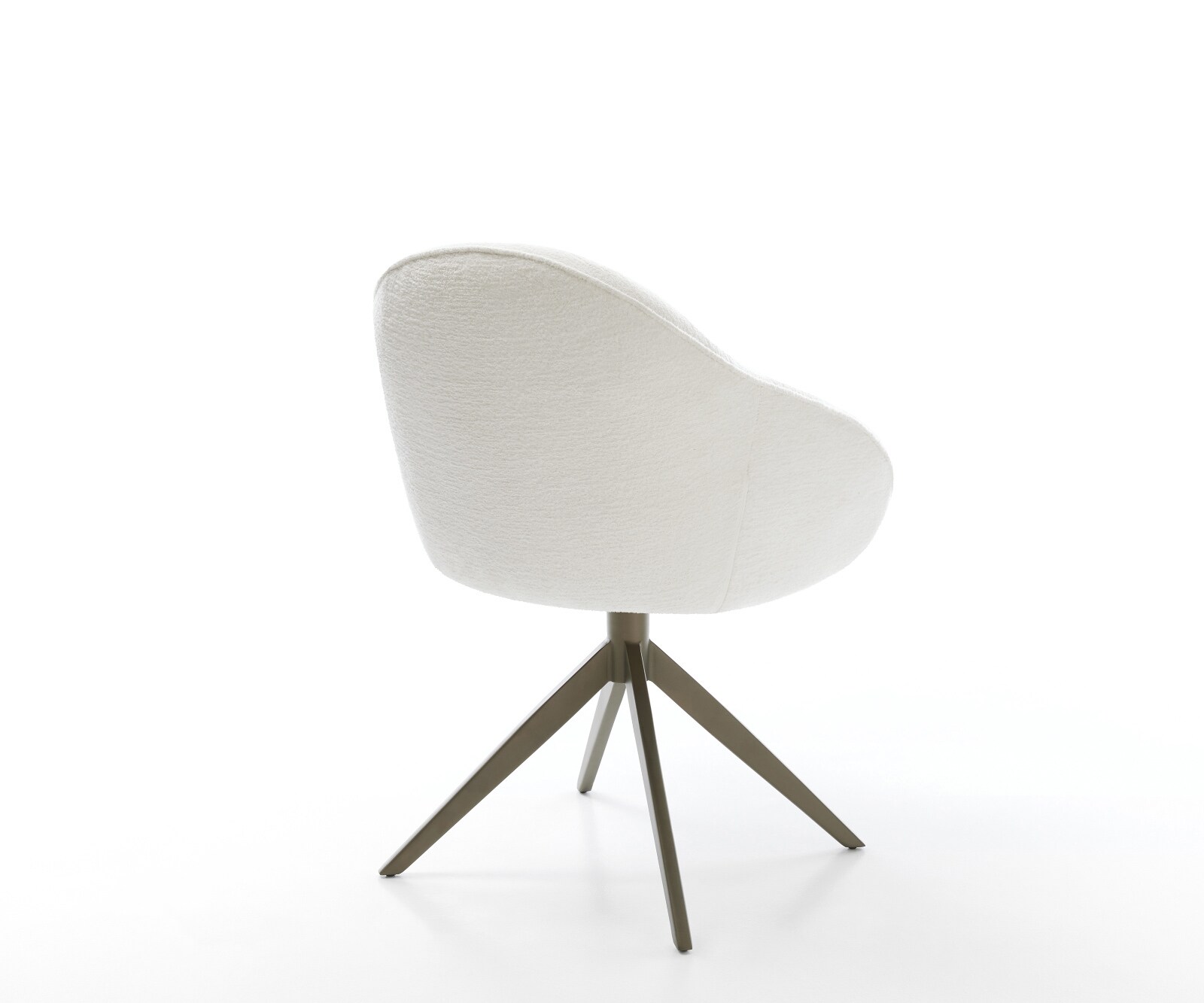 Drehstuhl Gaio-Flex Bouclé Soft Beige Kreuzgestell breit Effektfinish Titan 360° drehbar Wippfunktion 4