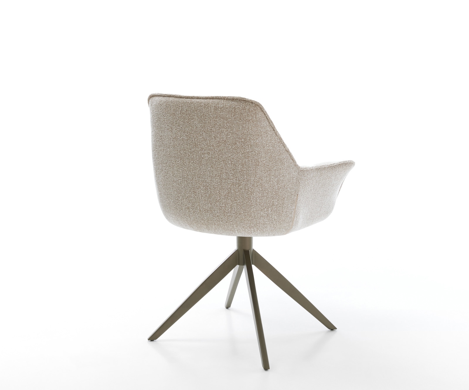 Drehstuhl Kaira-Flex Webstoff Soft Beige Kreuzgestell breit Effektfinish Titan 360° drehbar Wippfunktion 5