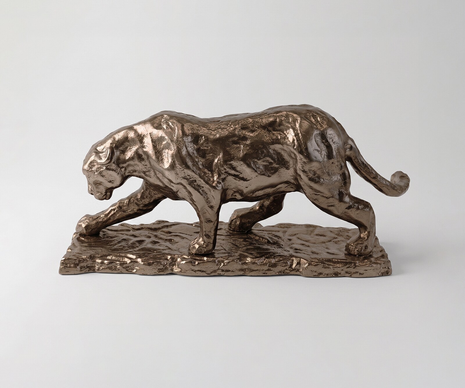 Figurine Panthera l9 x P33 x H14 cm Aluminium Mokka Bronze Moulée