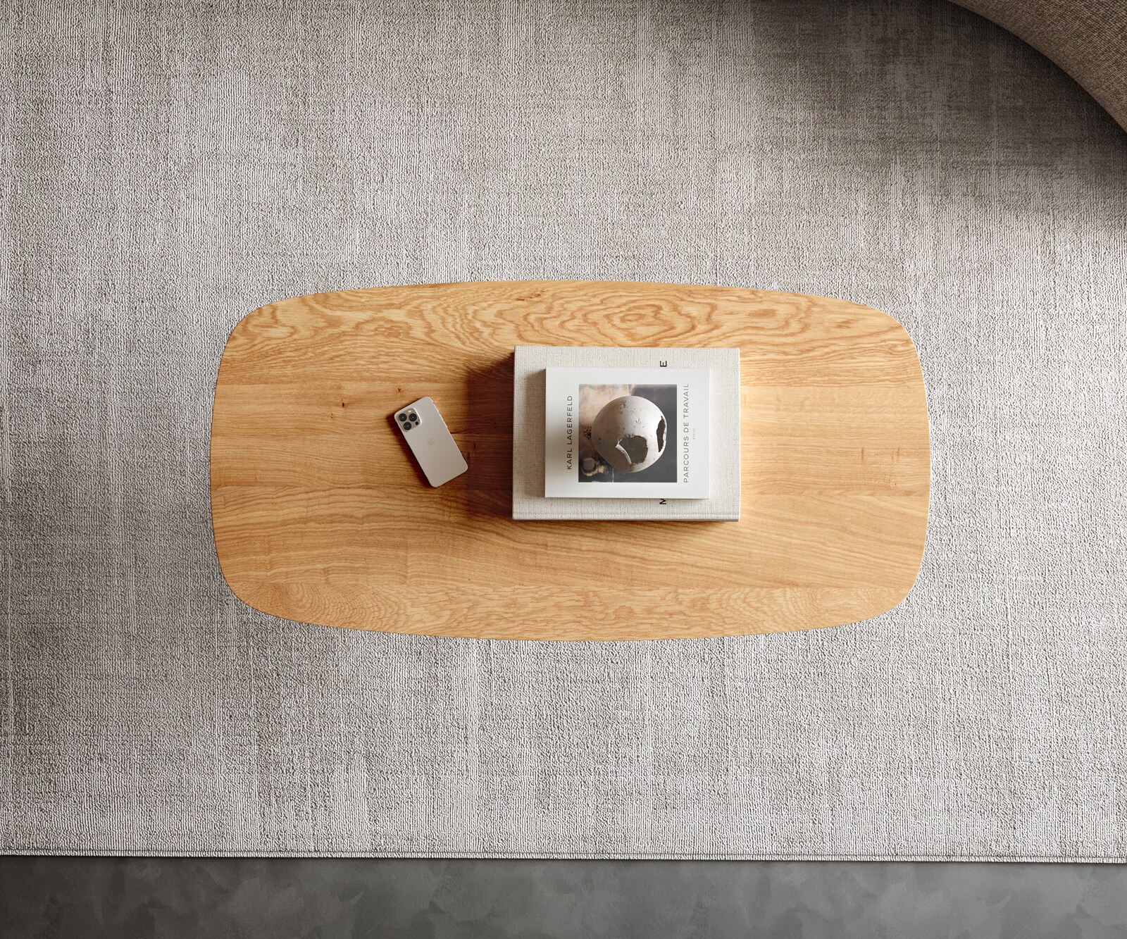 Couchtisch Edge Boot 100x50 cm Eiche Natur Schweizer Kante Sarity Metall Schwarz 4