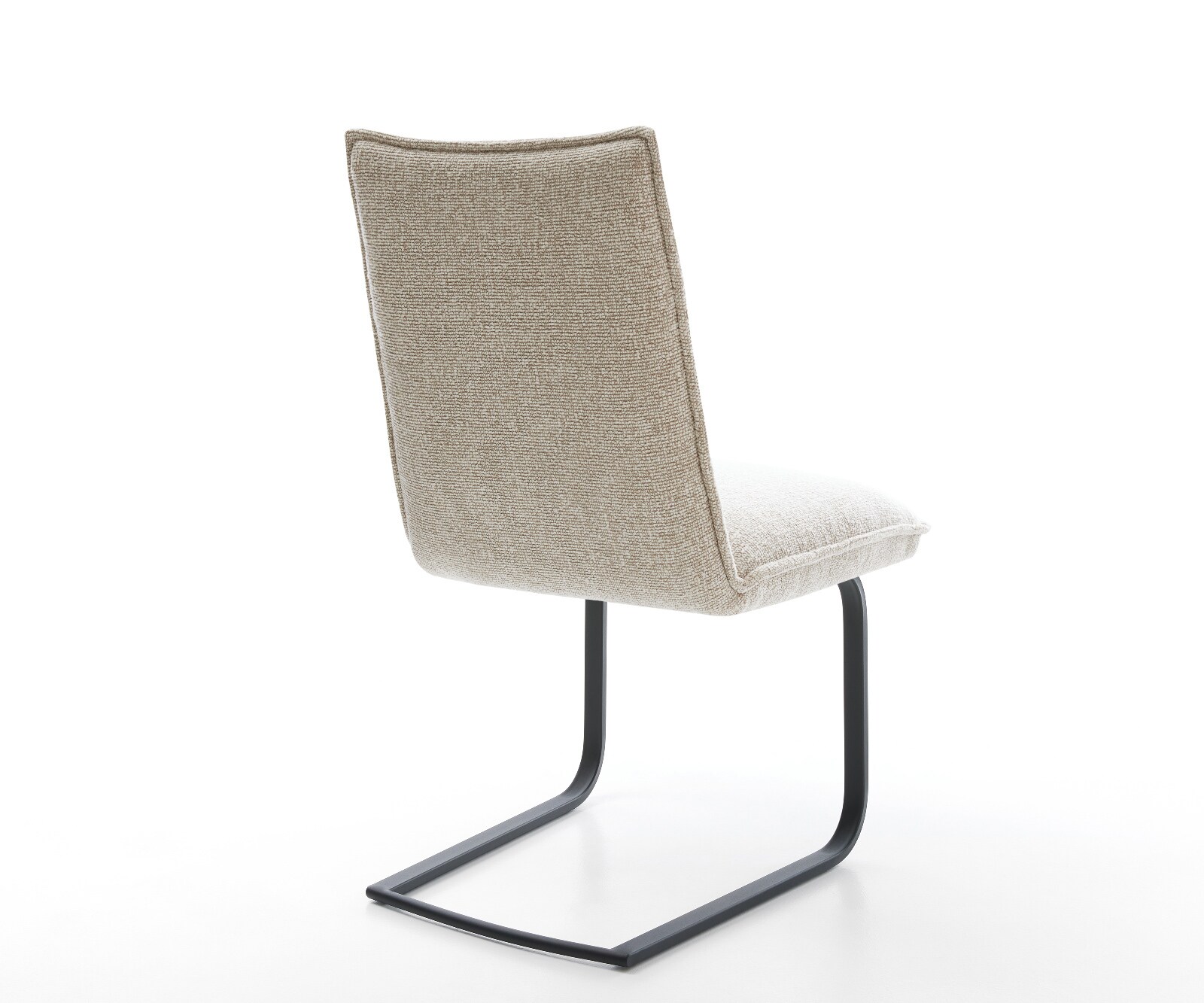 Freischwinger Lelio-Flex Webstoff Soft Beige Freischwinger flach Schwarz Taschenfederkern 4