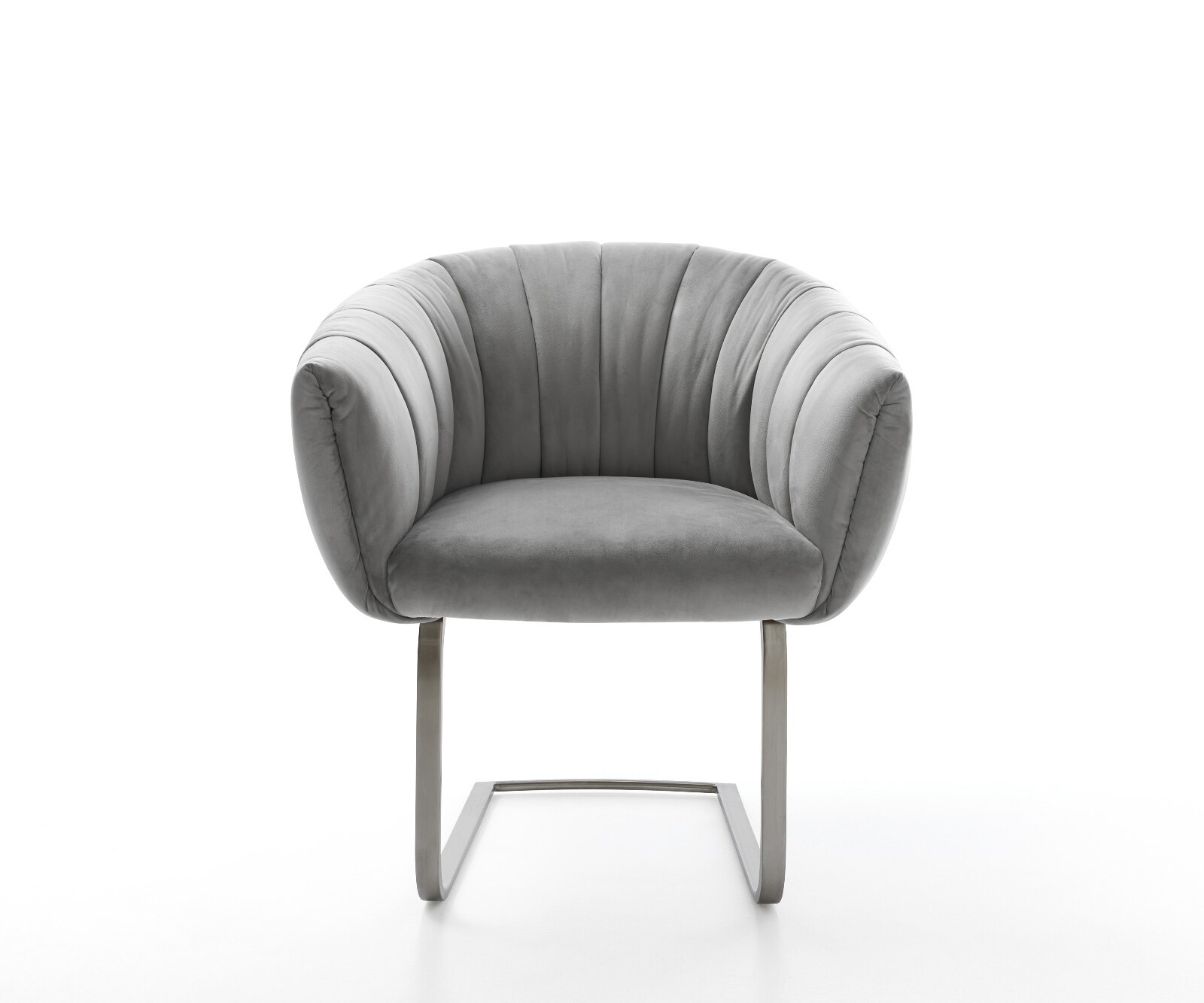 Freischwinger Jada-Flex Samt Grau Freischwinger flach Graphit Taschenfederkern 2