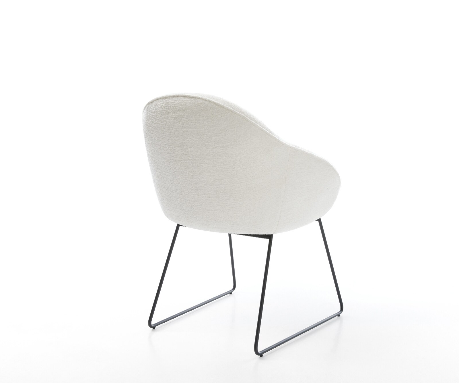 Esszimmerstuhl Gaio-Flex Bouclé Soft Beige Kufengestell Schwarz 5