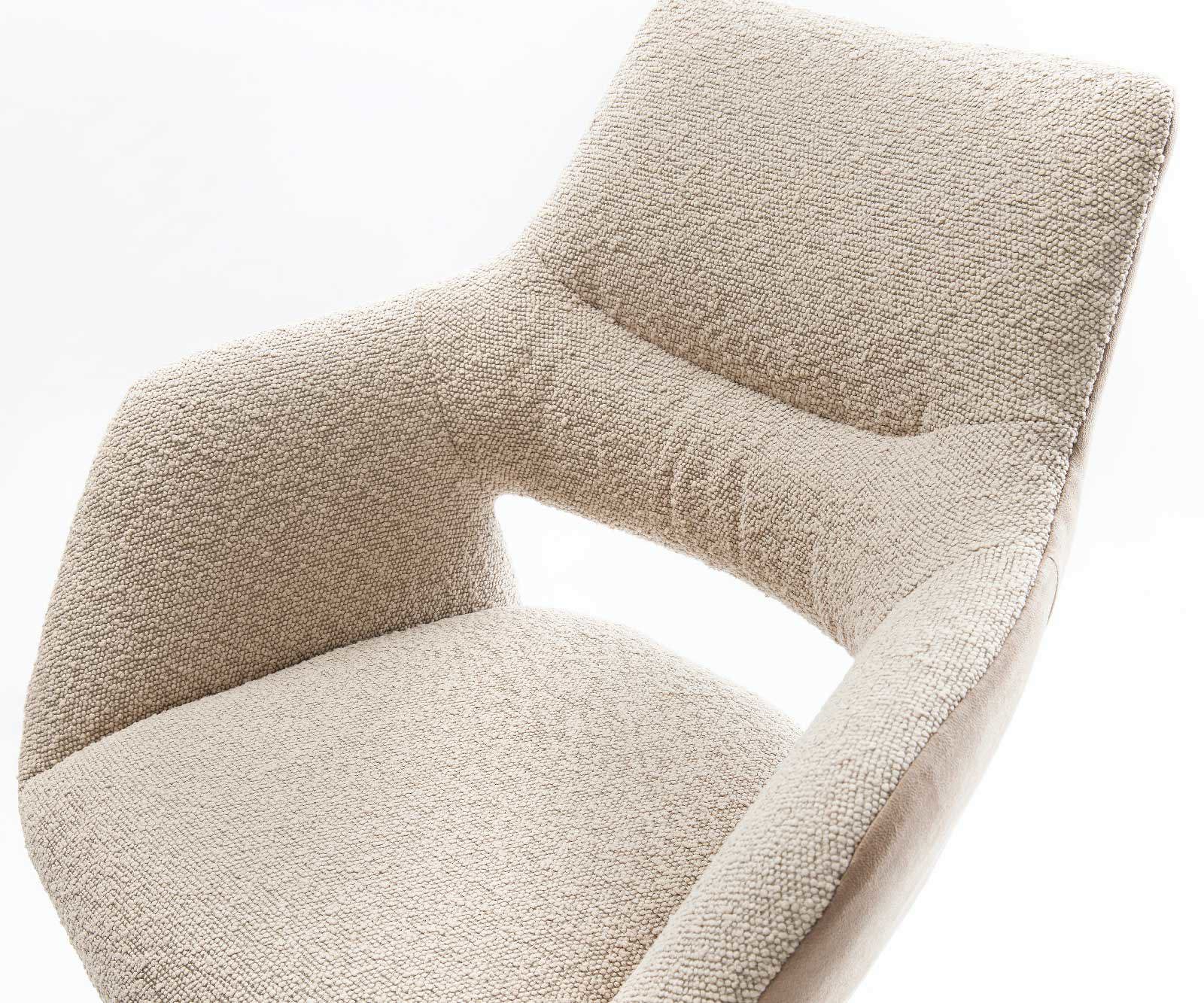 Barstuhl Yago-Flex Materialmix Mikrofaser Schlamm / Bouclé Schlamm Kufengestell Metall Schwarz Taschenfederkern 3 Barstuhl Yago-Flex Materialmix Mikrofaser Schlamm / Bouclé Schlamm Kufengestell Metall Schwarz Taschenfederkern 3