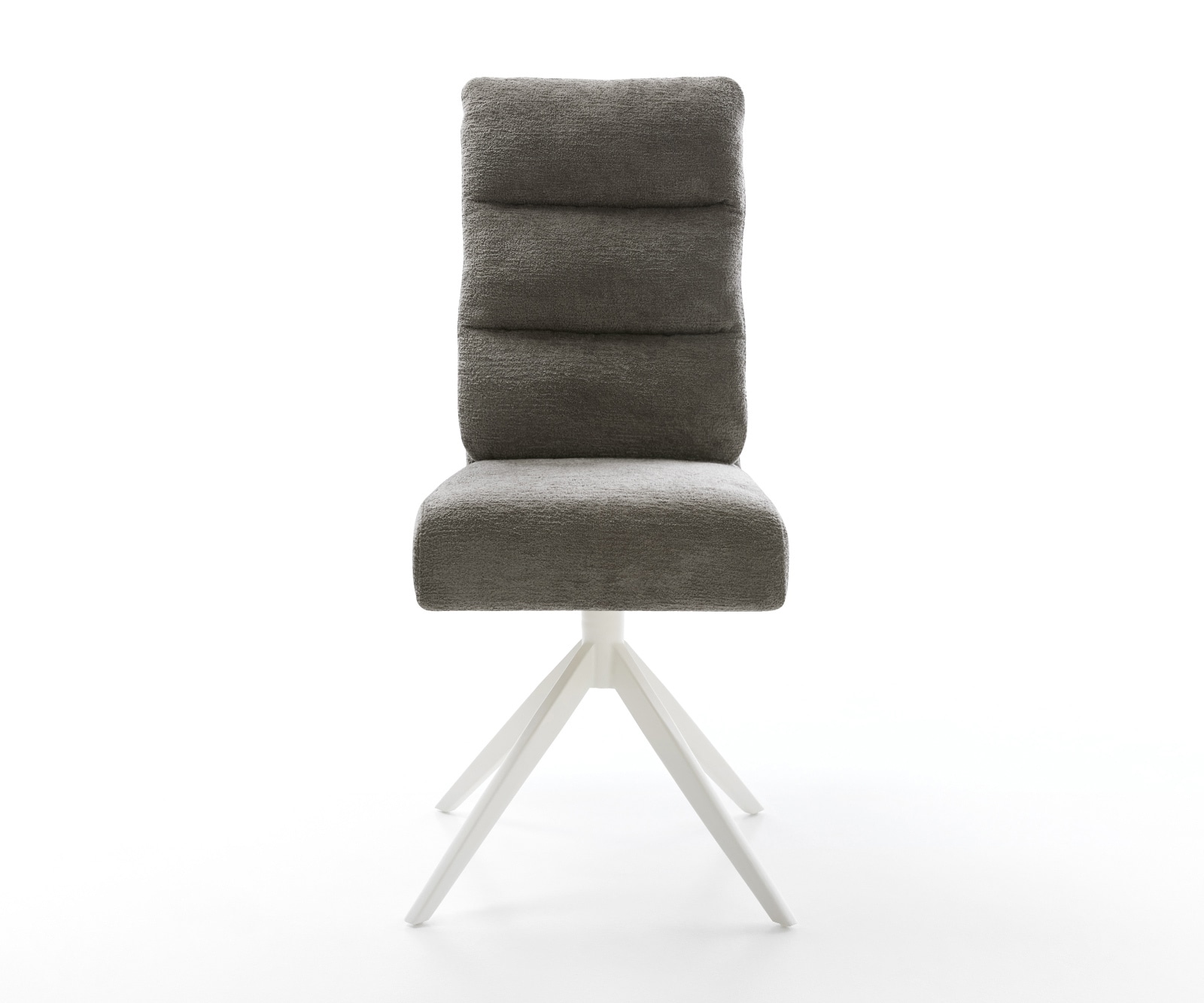 Drehstuhl Pela-Flex Bouclé Soft Schlamm Kreuzgestell breit Weiß 360° drehbar Wippfunktion Taschenfederkern 1