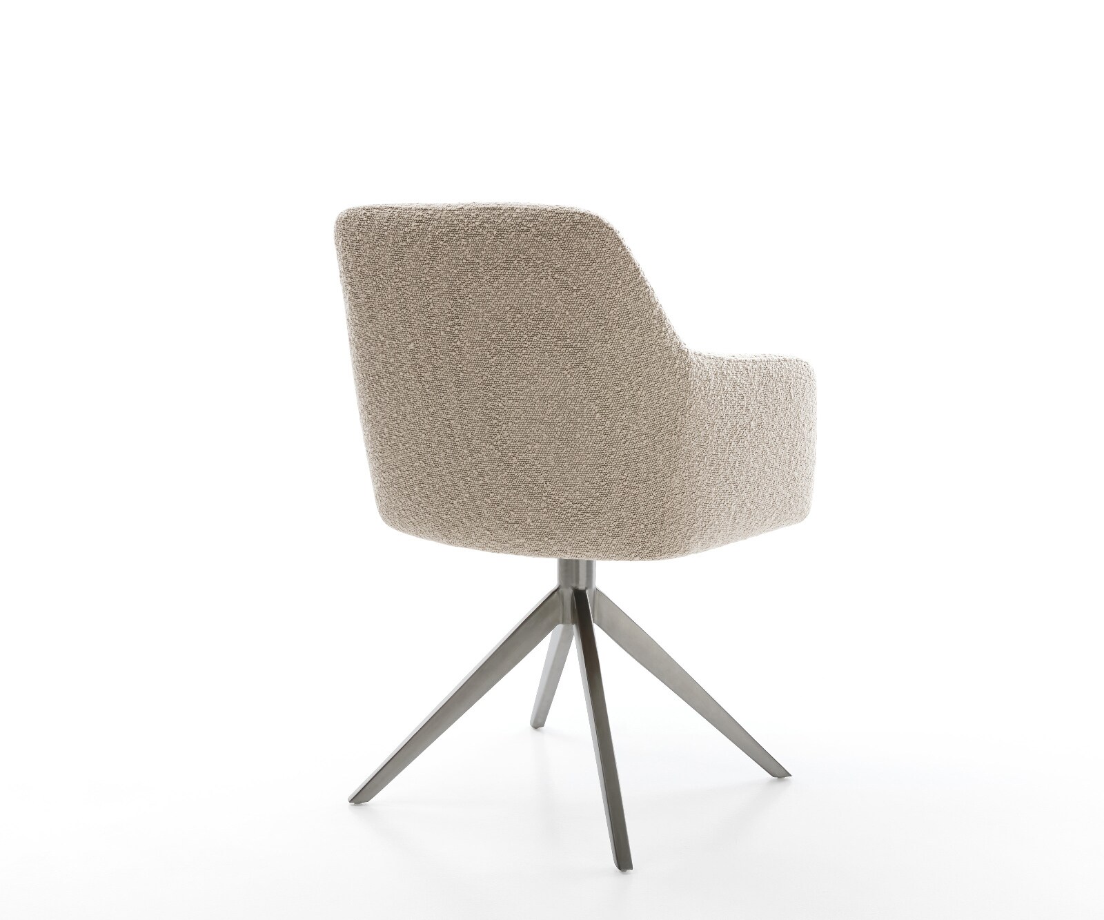 Drehstuhl Greg-Flex Bouclé Schlamm Kreuzgestell breit Graphit 360° drehbar Wippfunktion Taschenfederkern 4
