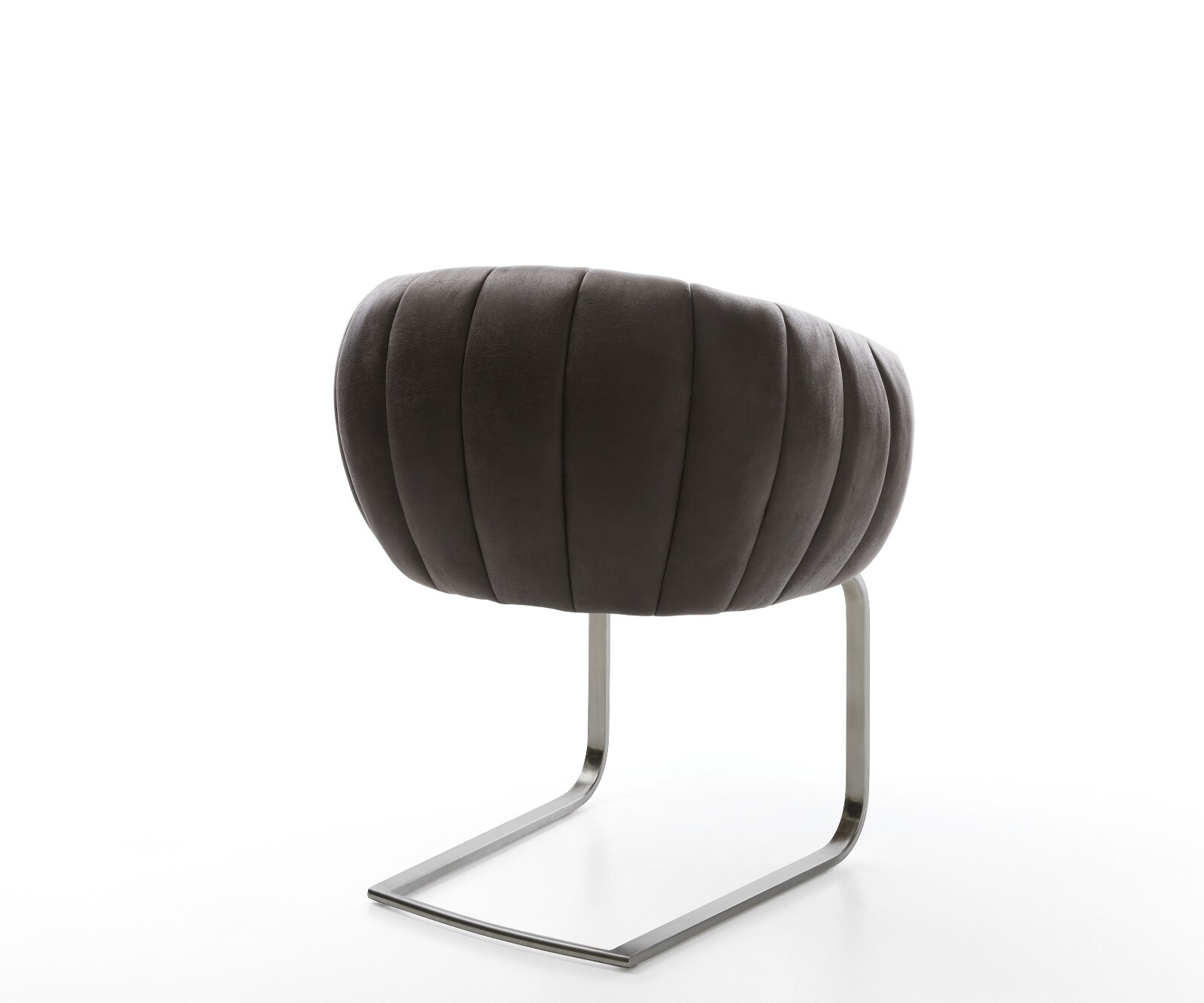 Freischwinger Jada-Flex Mikrofaser Anthrazit Vintage Freischwinger flach Graphit Taschenfederkern 4