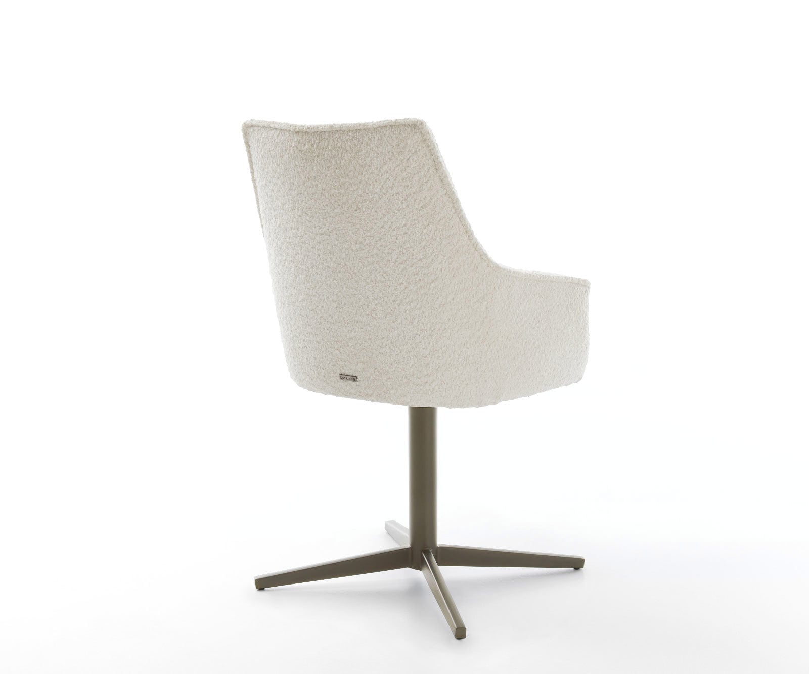 Drehstuhl Alja-Flex mit Armlehnen Bouclé Weiß Fußkreuz Effektfinish Titan 360° drehbar Taschenfederkern 4 Drehstuhl Alja-Flex mit Armlehnen Bouclé Weiß Fußkreuz Effektfinish Titan 360° drehbar Taschenfederkern 4