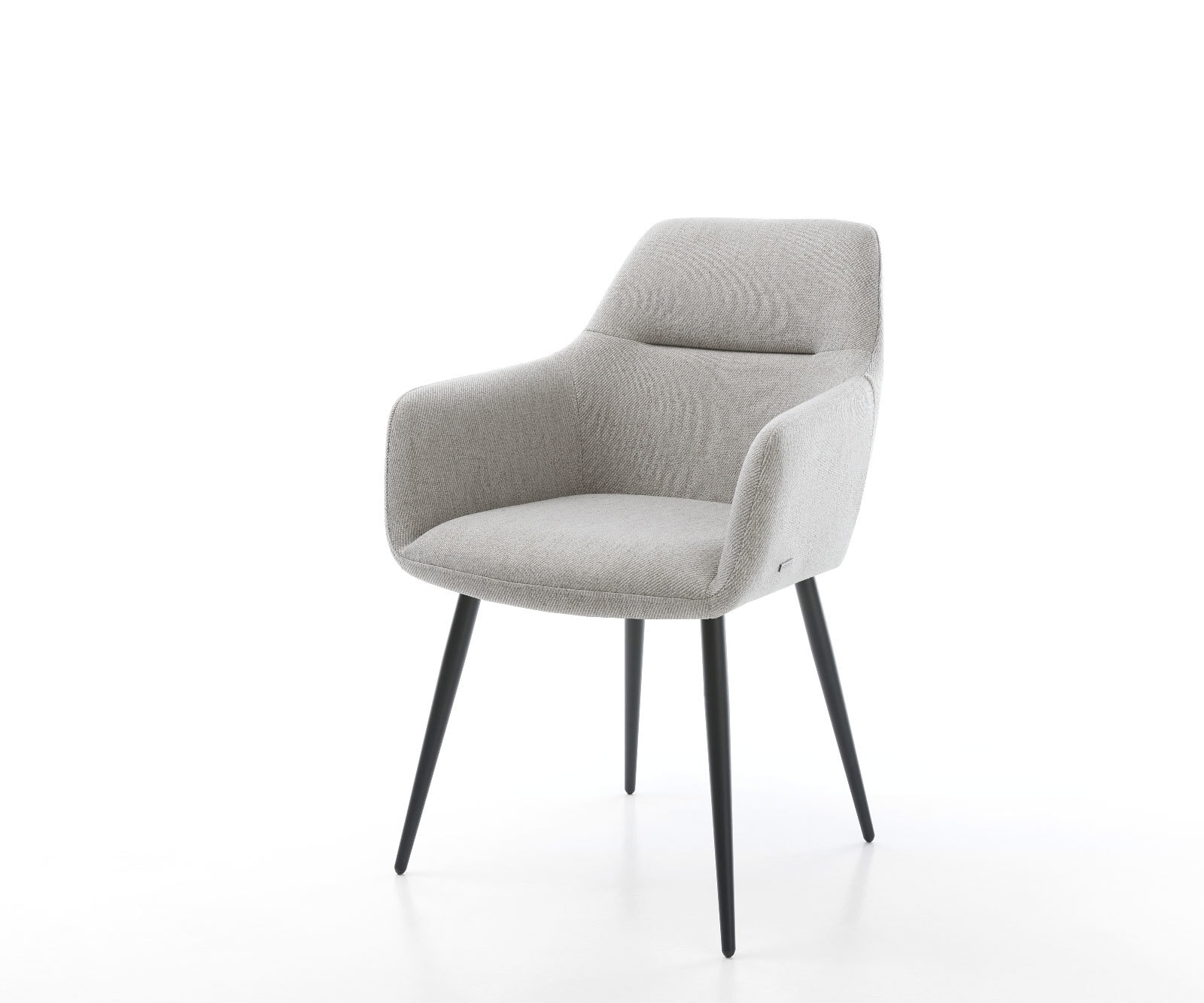 Esszimmerstuhl Pejo-Flex Stripes Hellgrau 4-Fuß konisch Schwarz Taschenfederkern 1